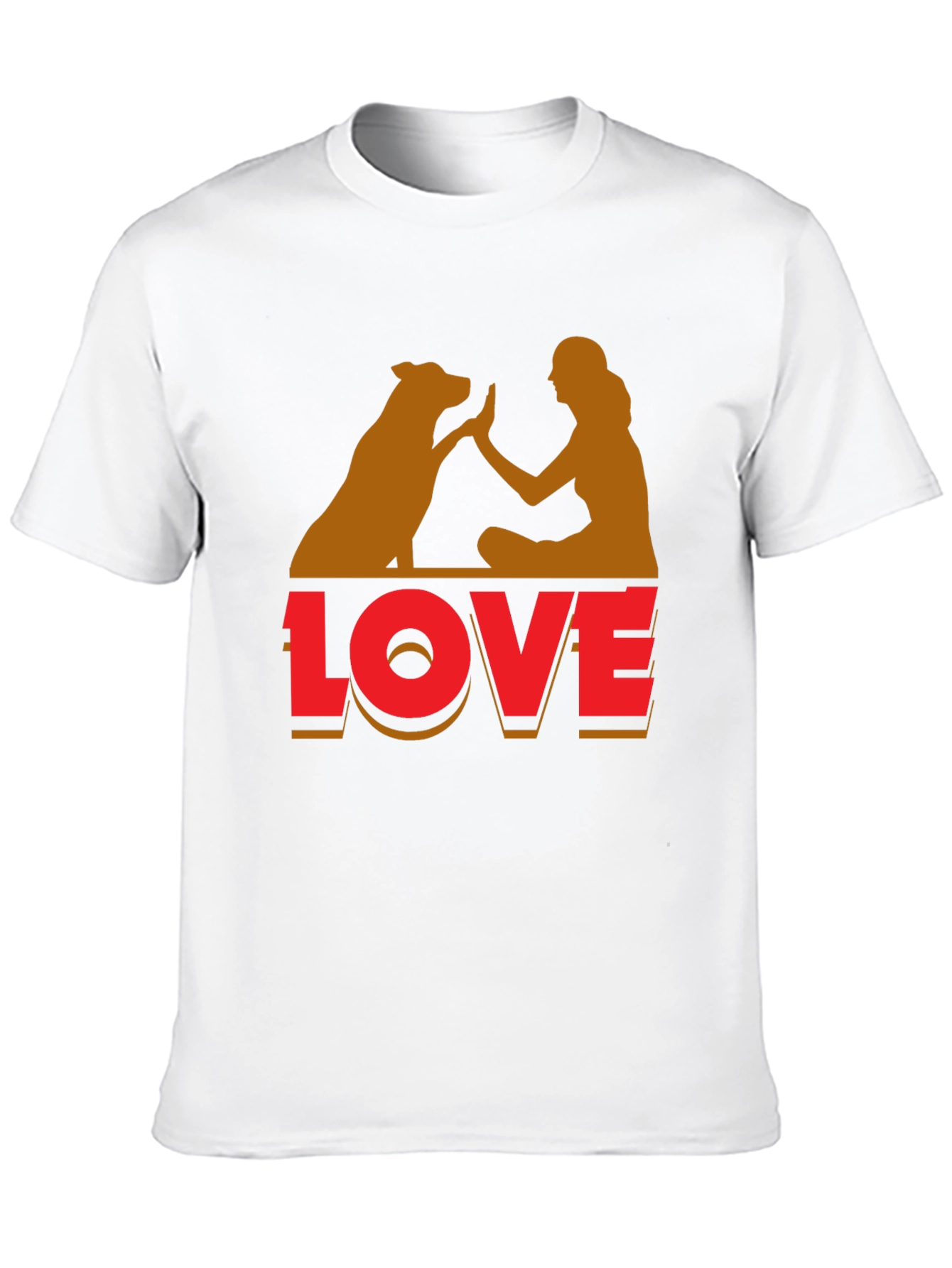 Black Dog Love T-Shirt - Unisex Casual Tee view 10