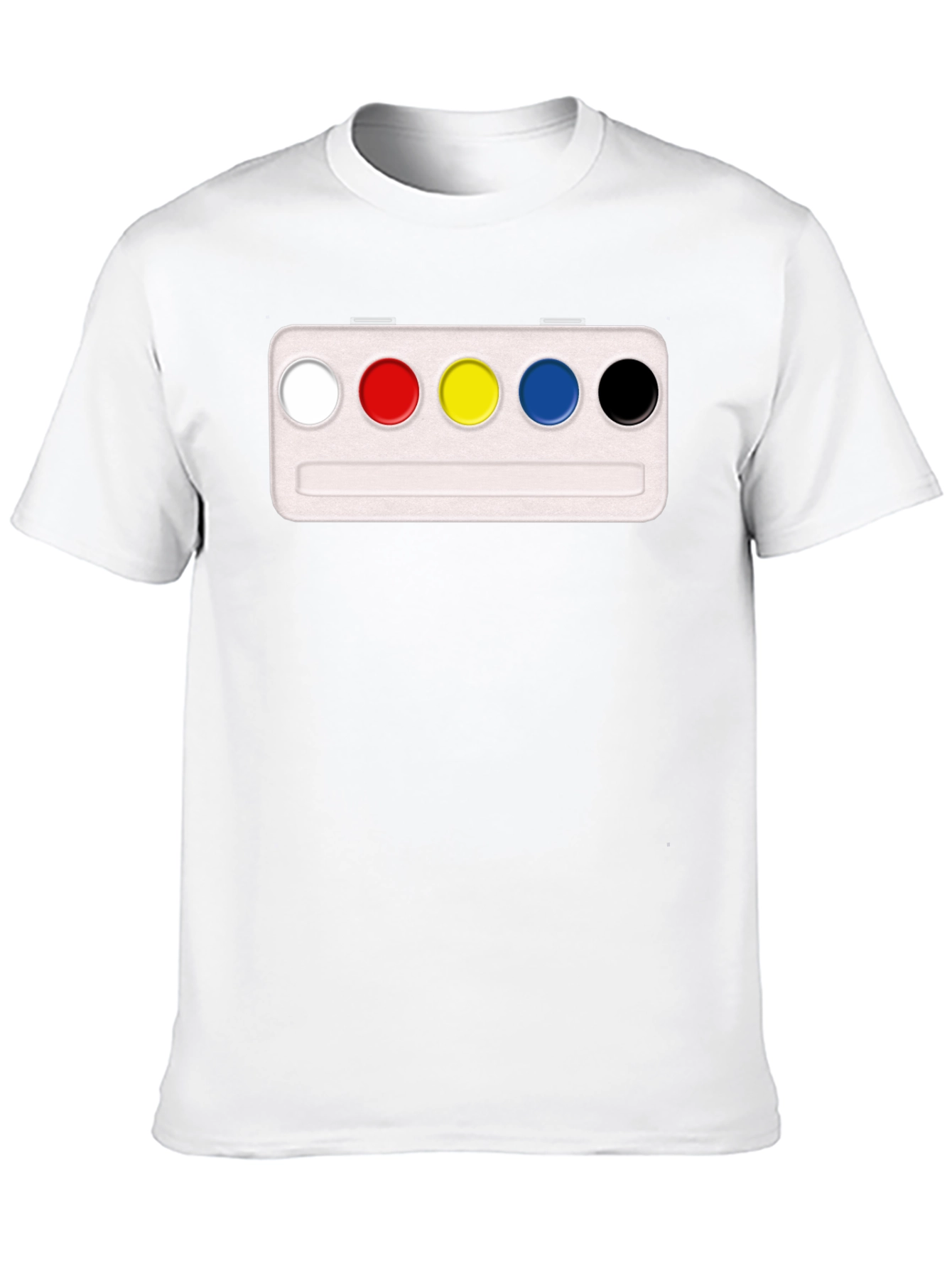 Black Artist's Palette T-Shirt - Black Cotton Blend view 10