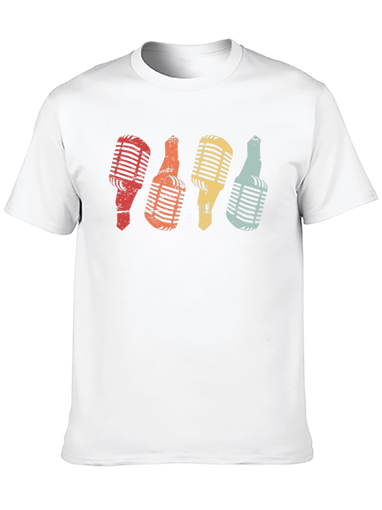 Black Retro Microphone Graphic Tee - Classic Vocalist Style view 10