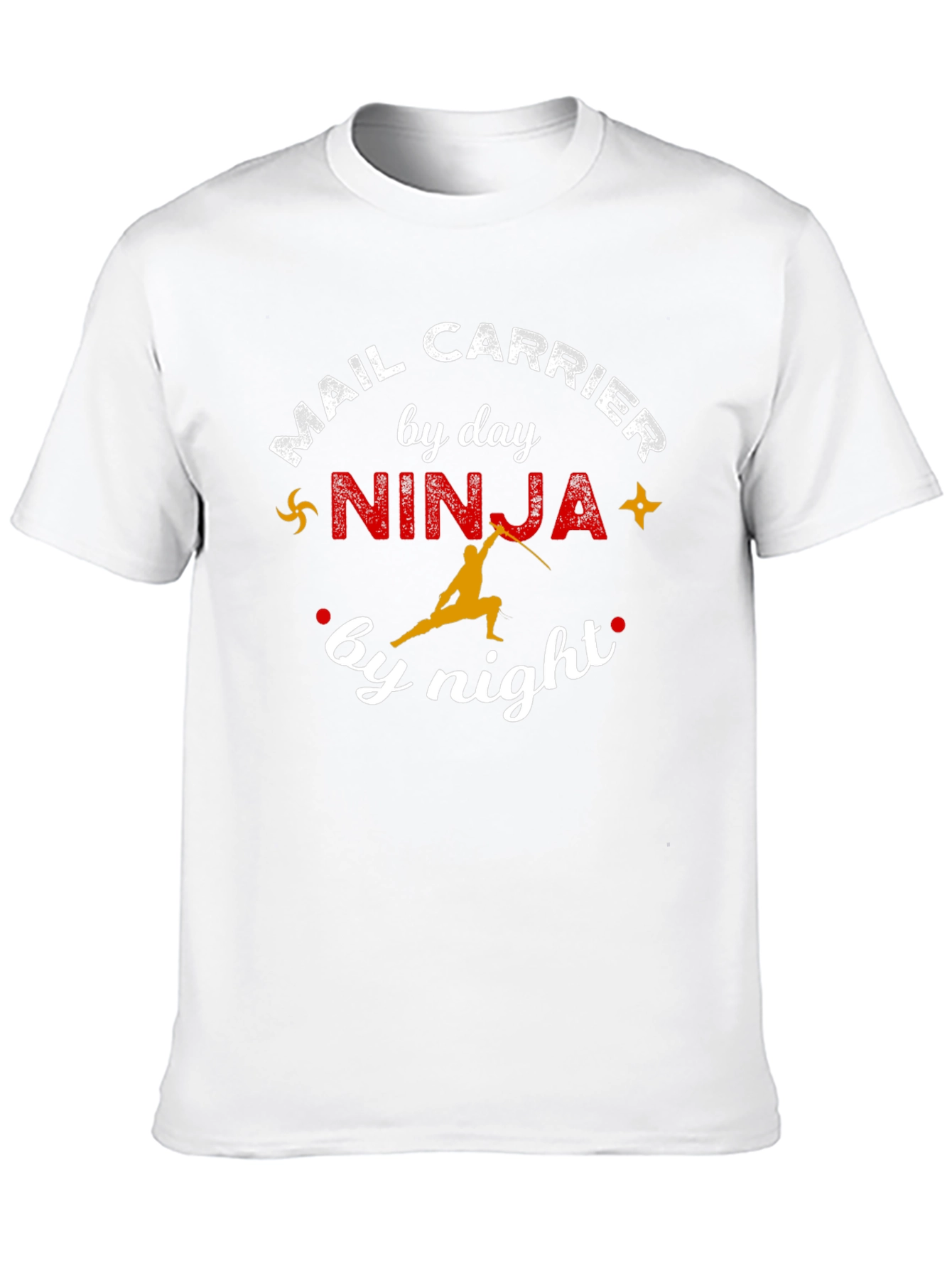 Black Mail Carrier Ninja T-Shirt - Funny Delivery Humor view 10