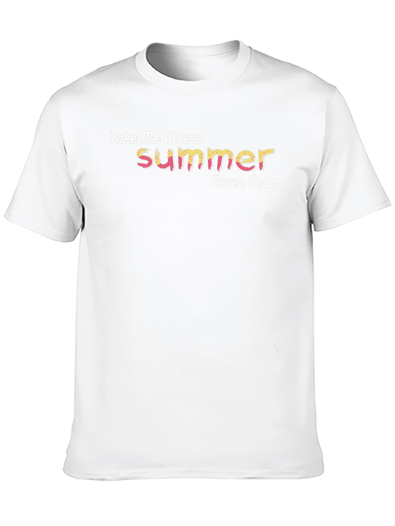 Black Take Me Where Summer Never Ends Black Graphic T-Shirt view 10