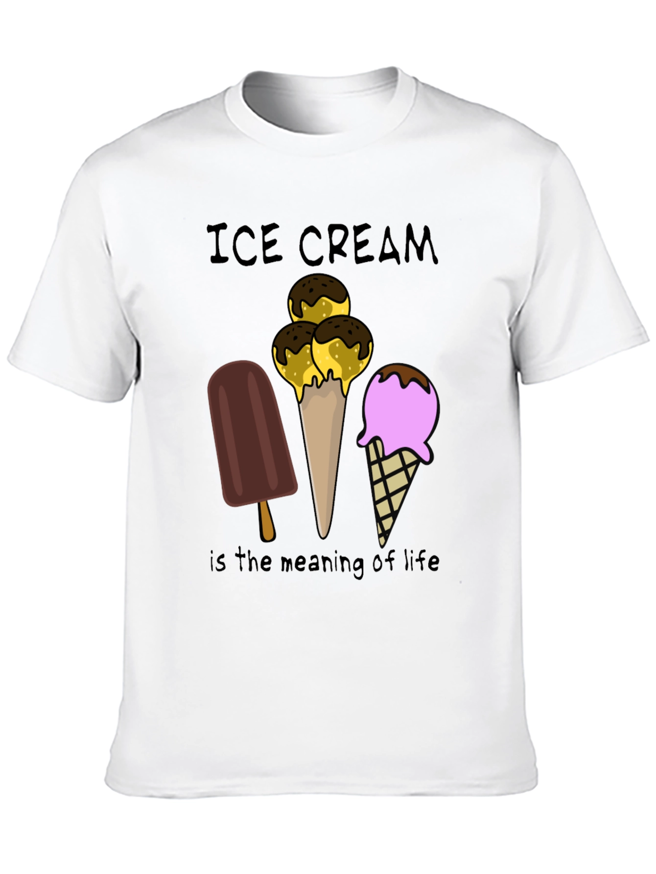 Black Ice Cream Meaning of Life T-Shirt view 10