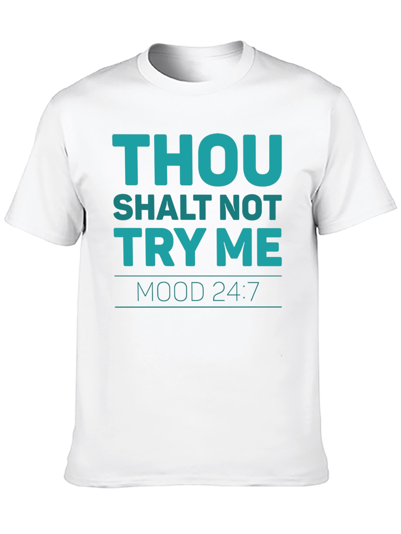 Black Thou Shalt Not Try Me T-Shirt - Unisex Casual Tee view 10