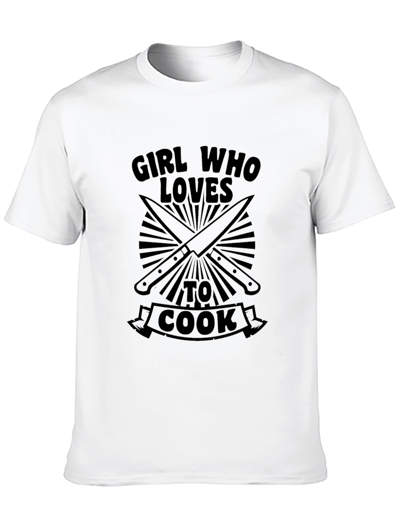 Girl Who Loves To Cook Black Graphic Tee - 10