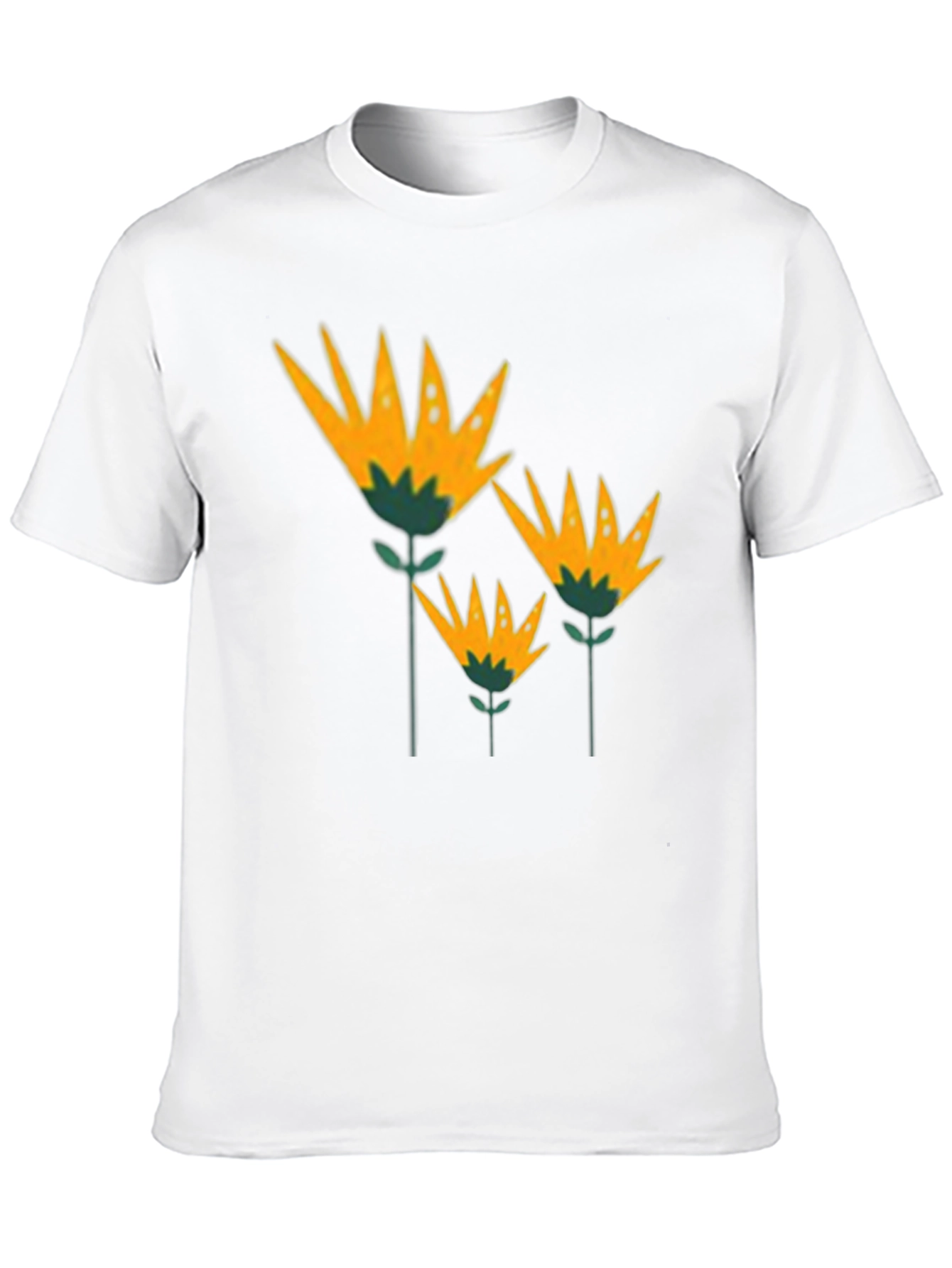 Black Floral T-Shirt - Stylish Botanical Design view 10