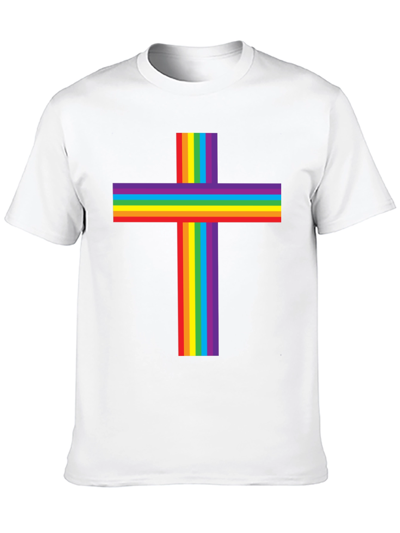 Black Rainbow Cross Graphic Tee - Pride & Faith view 10