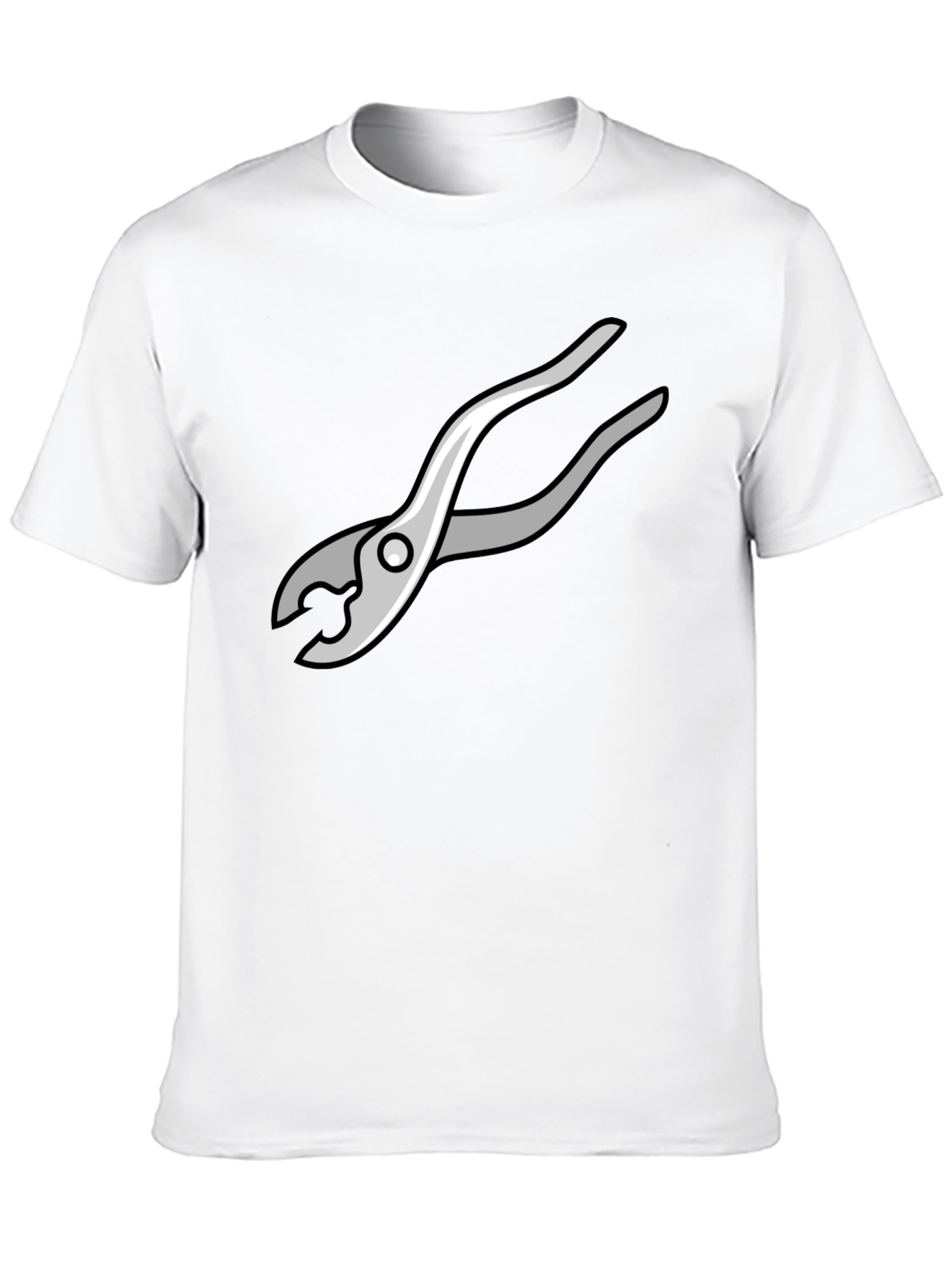 Black Novelty Pliers Graphic Black T-Shirt view 10