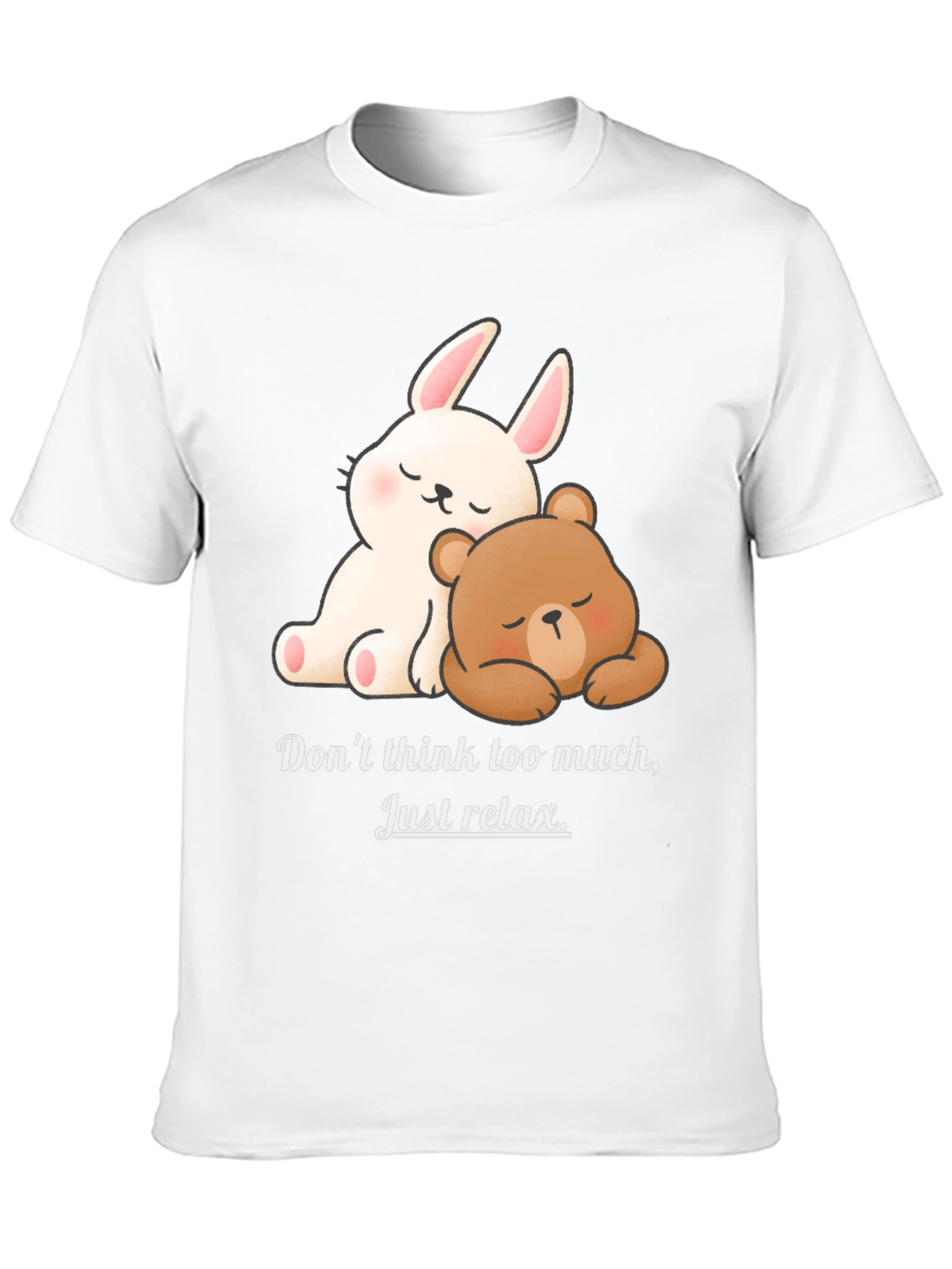 Black Relaxed Bear & Bunny Graphic Tee view 10