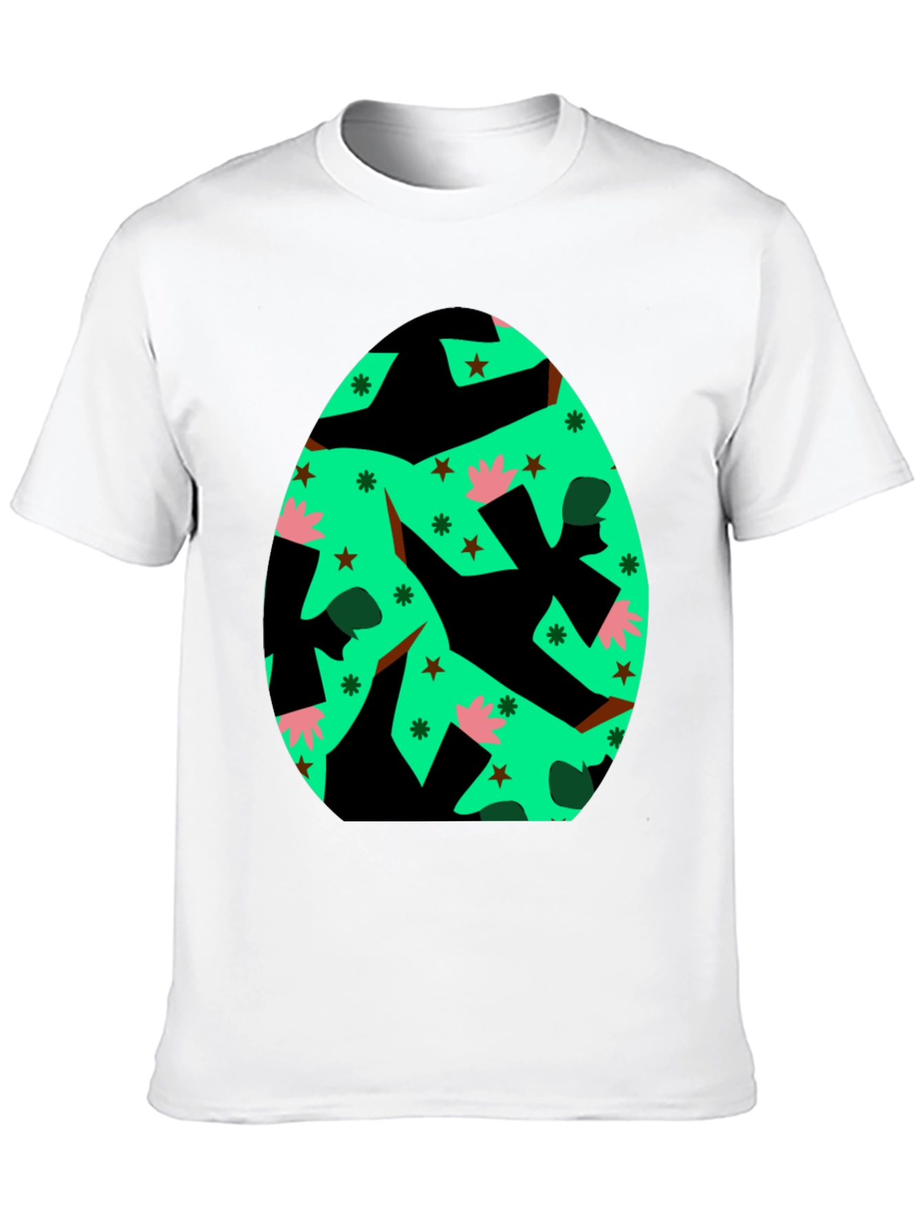 Black Novelty Easter Egg Graphic Tee - Black view 10