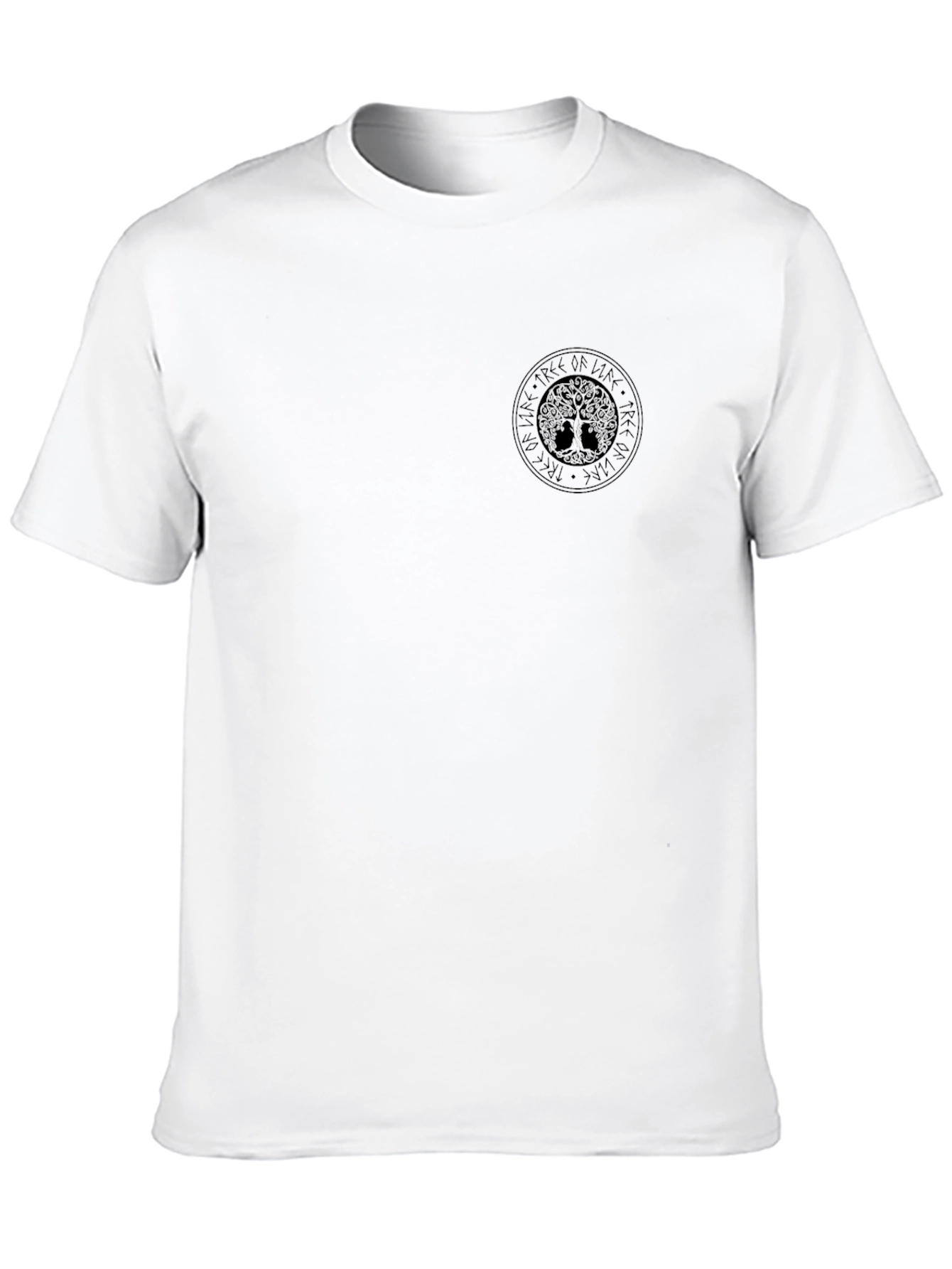 Black Men's Black Yggdrasil 'Tree of Life' Graphic Tee view 10