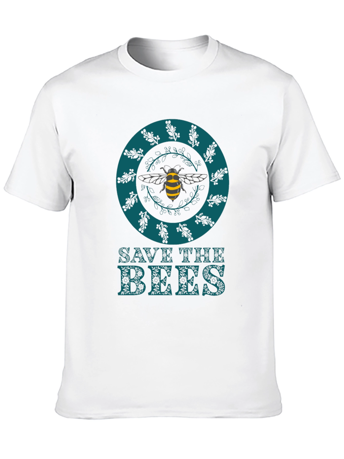 Black Save The Bees Graphic Tee - Black Cotton T-Shirt view 10