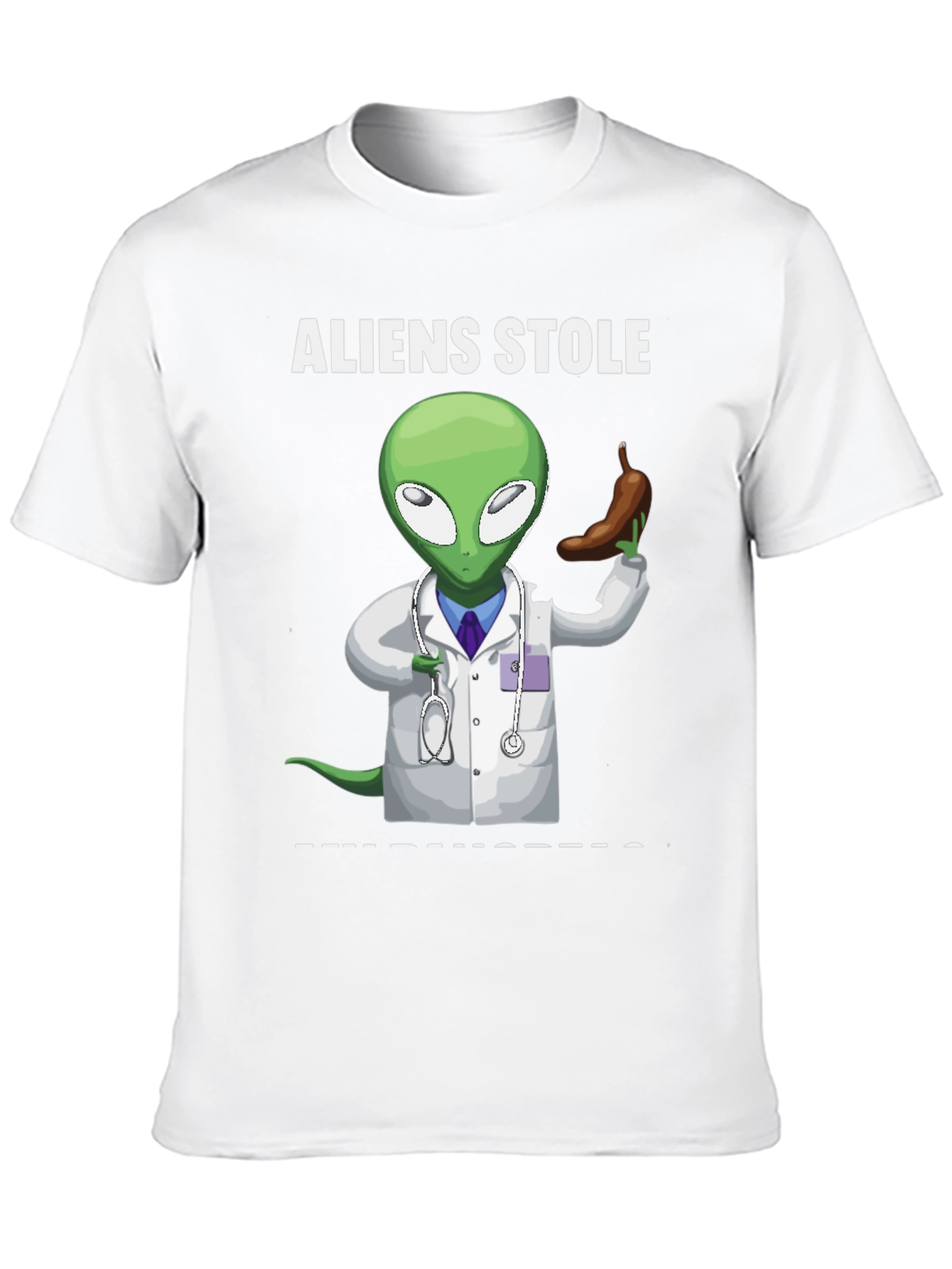 Black Aliens Stole My Pancreas Graphic T-Shirt view 10