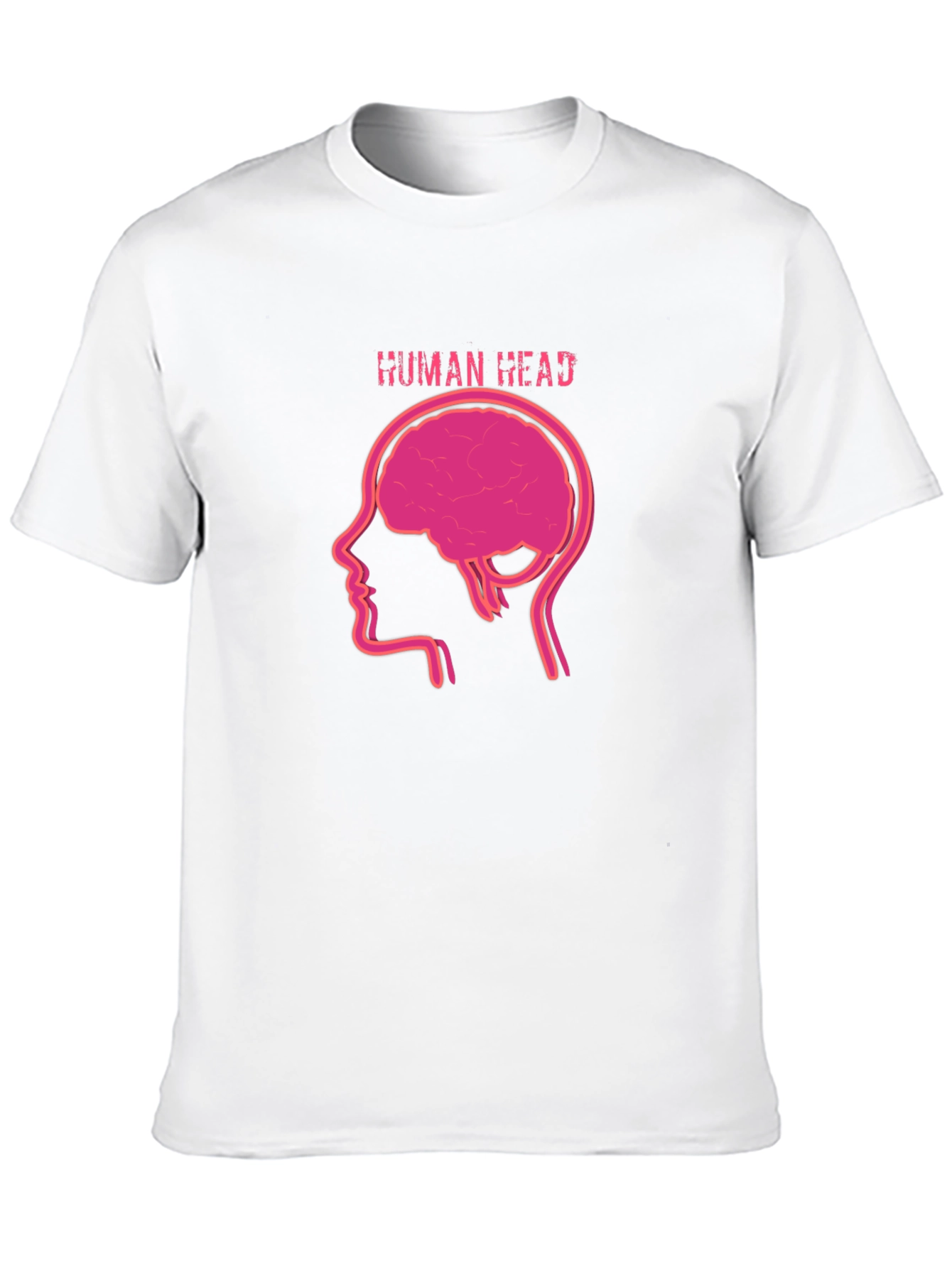 Black Human Head Brain Graphic T-Shirt - Black view 10