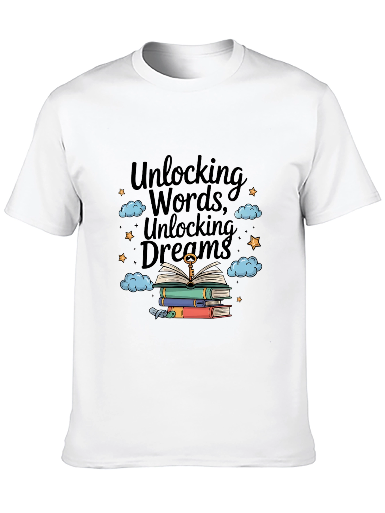 Black Unlocking Words & Dreams T-Shirt view 10