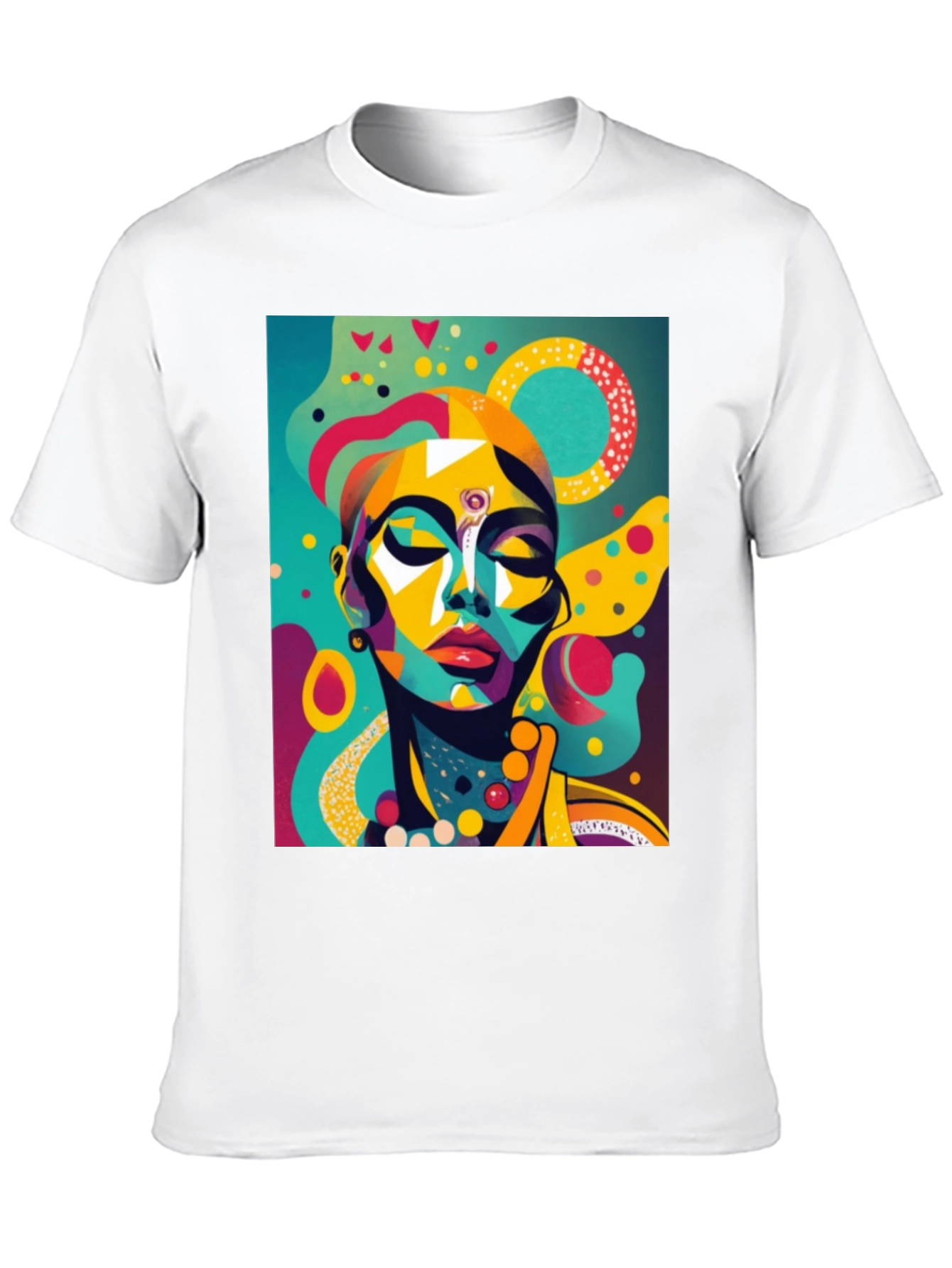 Black Abstract Art Print Tee - Modern Graphic T-Shirt view 10