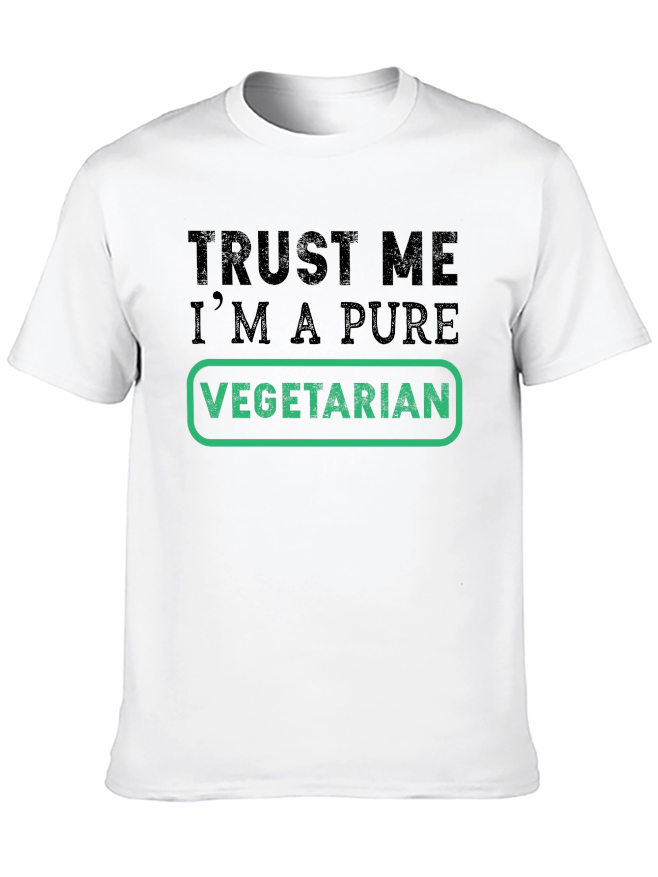 Black Trust Me I'm a Pure Vegetarian T-Shirt view 10