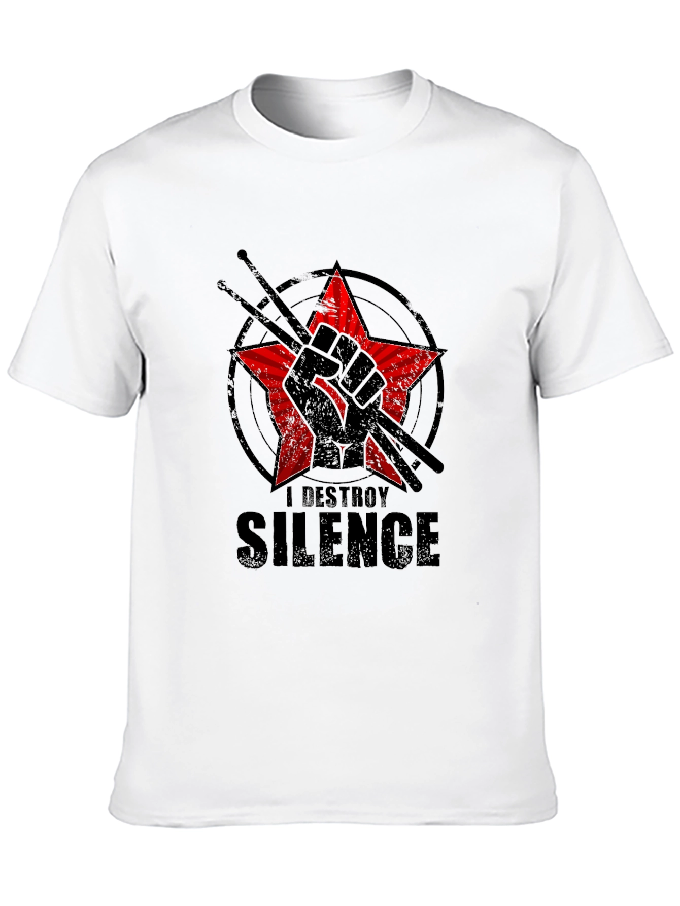 Black I Destroy Silence Graphic Tee view 10