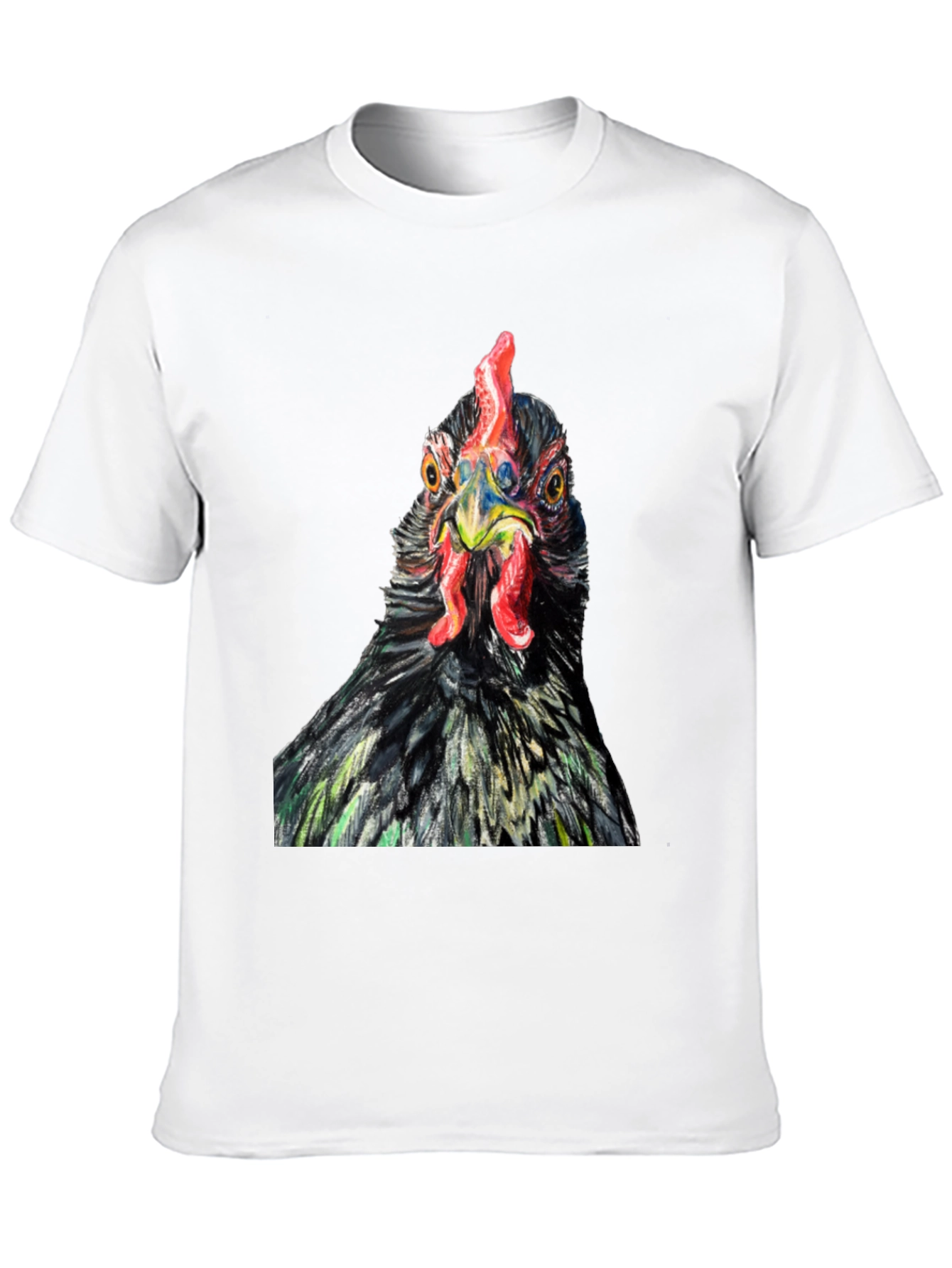 Black Chicken T-Shirt - Quirky Farm Animal Tee view 10