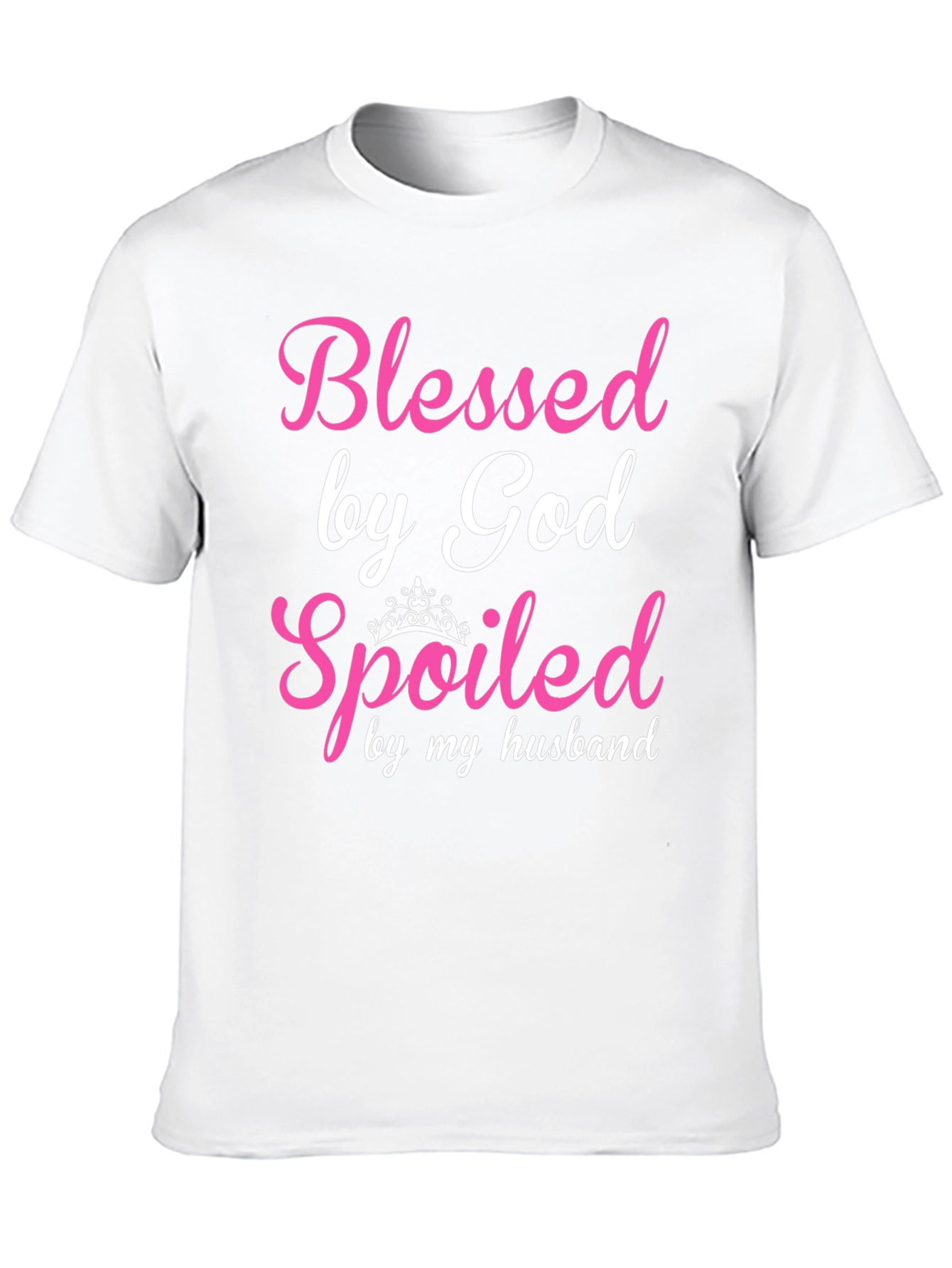 Black Blessed by God Spoiled by Husband T-Shirt view 10