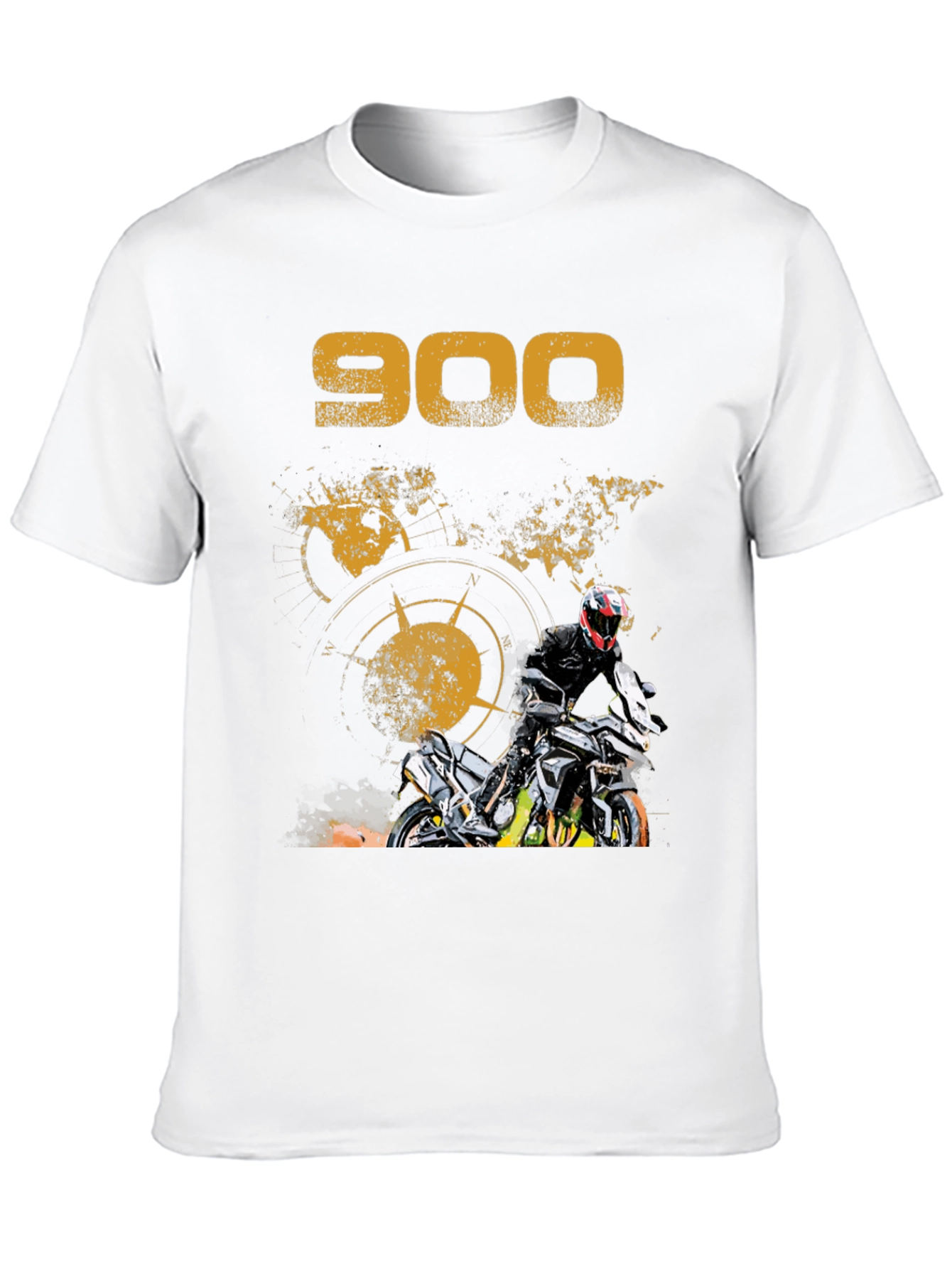 Black 900 Motorcycle Graphic T-Shirt view 10