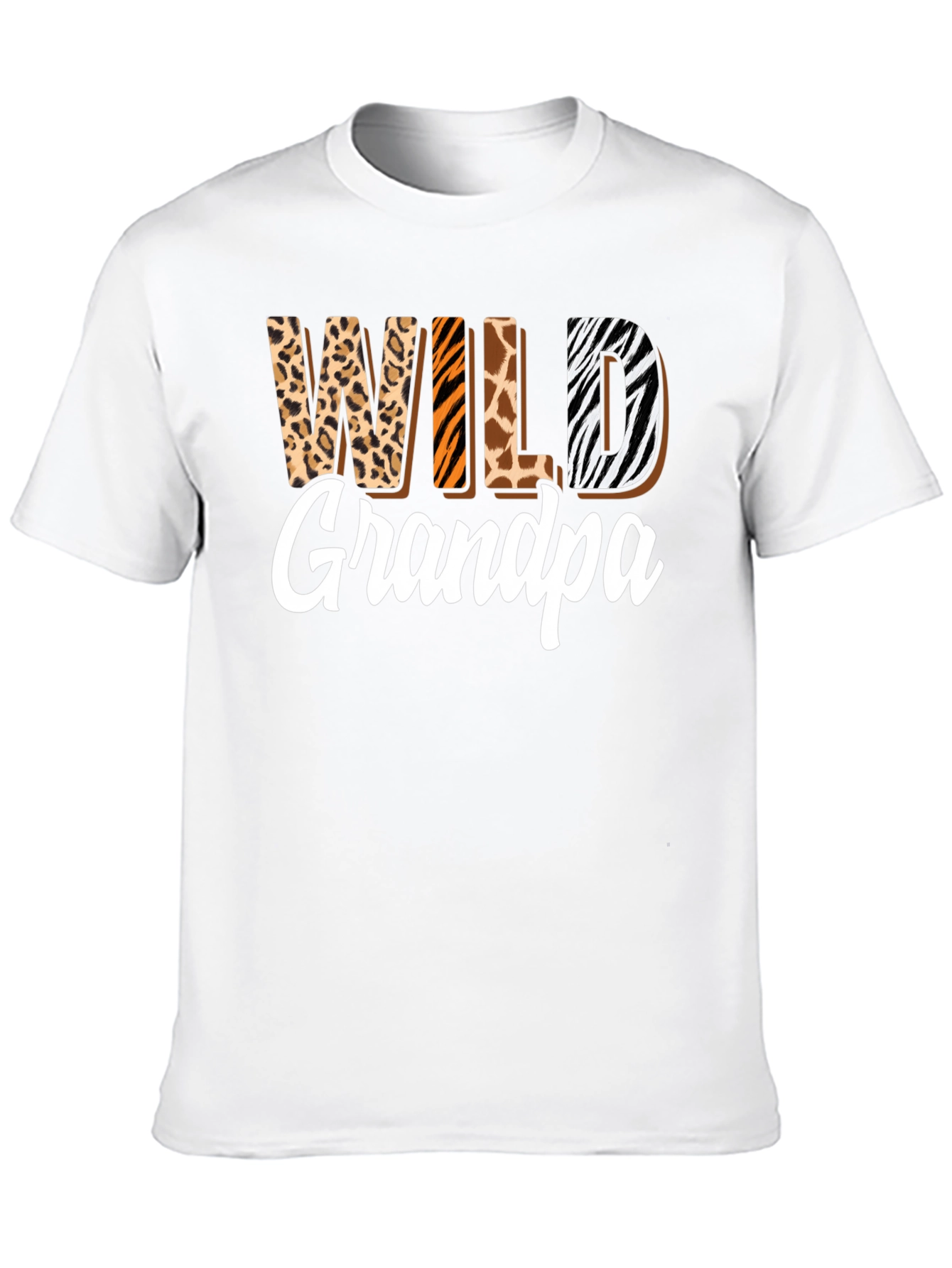 Black Wild Grandpa Animal Print T-Shirt view 10