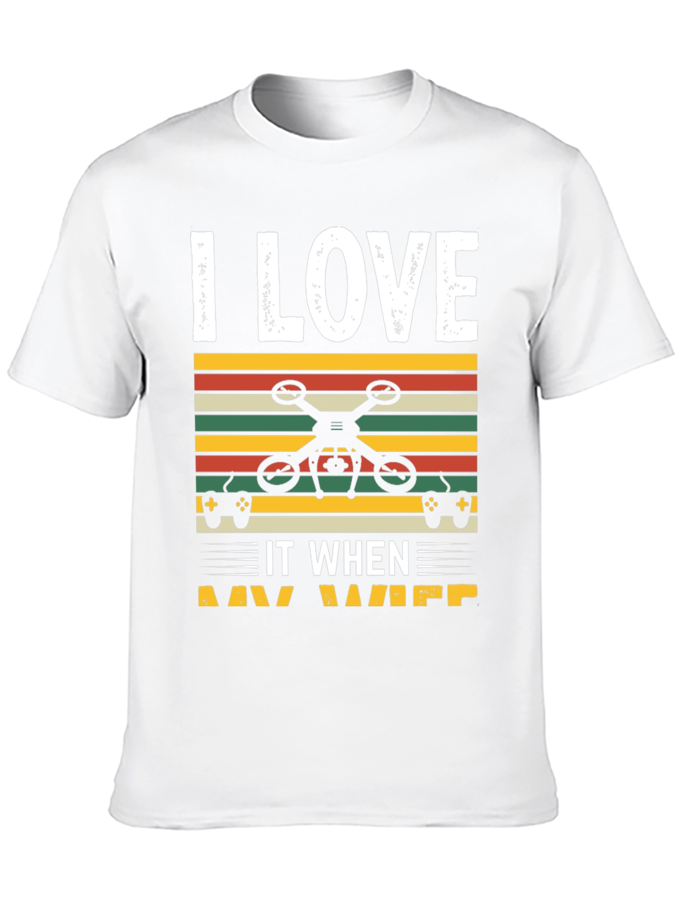 Black I Love It When My Wife Lets Me Fly RC Drone T-Shirt view 10