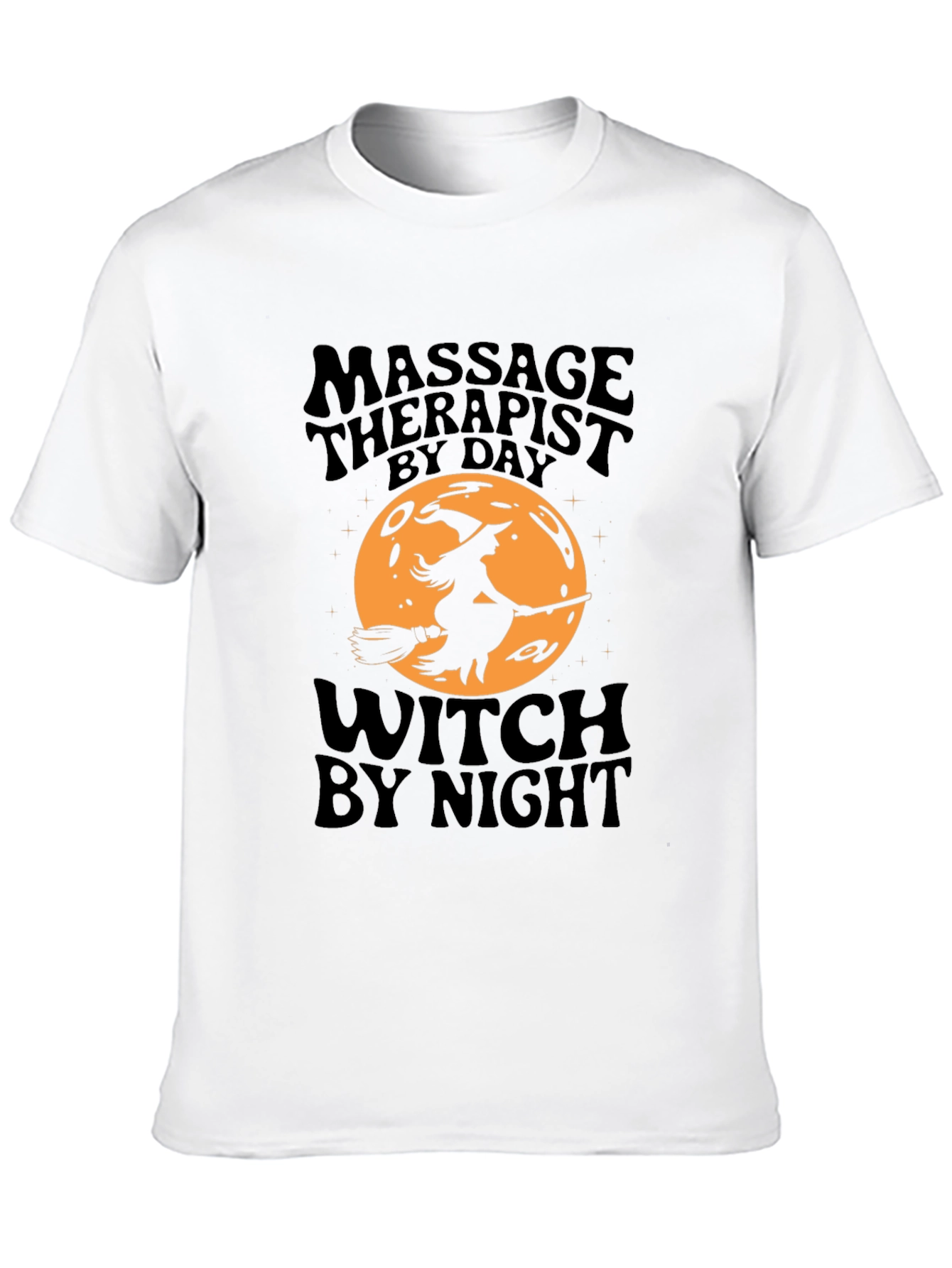 Black Massage Therapist Witch T-Shirt - Halloween Edition view 10