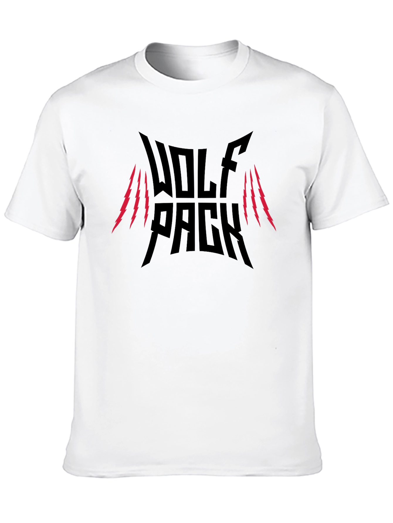 Black Wolf Pack Graphic Tee - Claw Scratch Design view 10