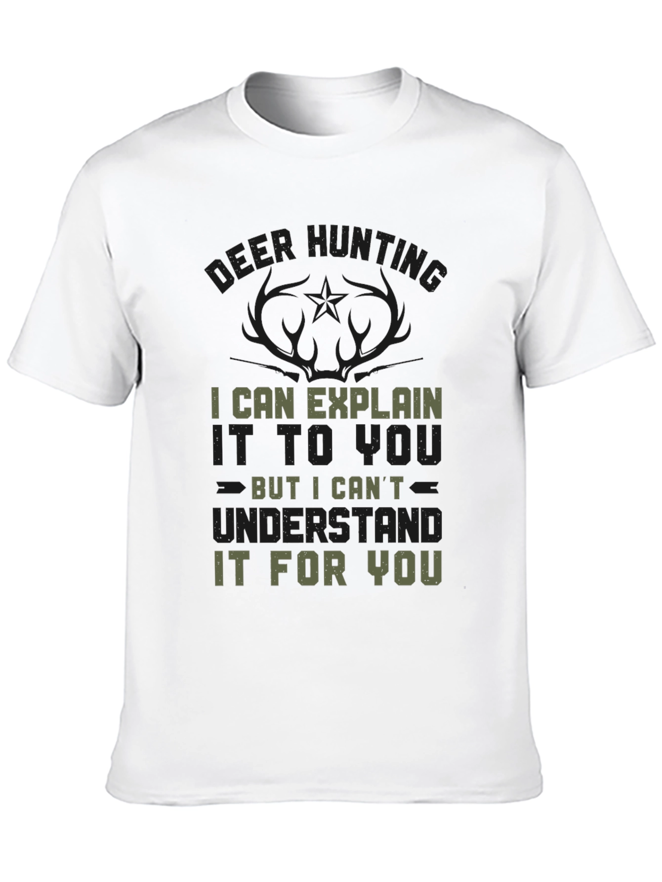 Black Deer Hunting T-Shirt - Explain But Not Understand view 10
