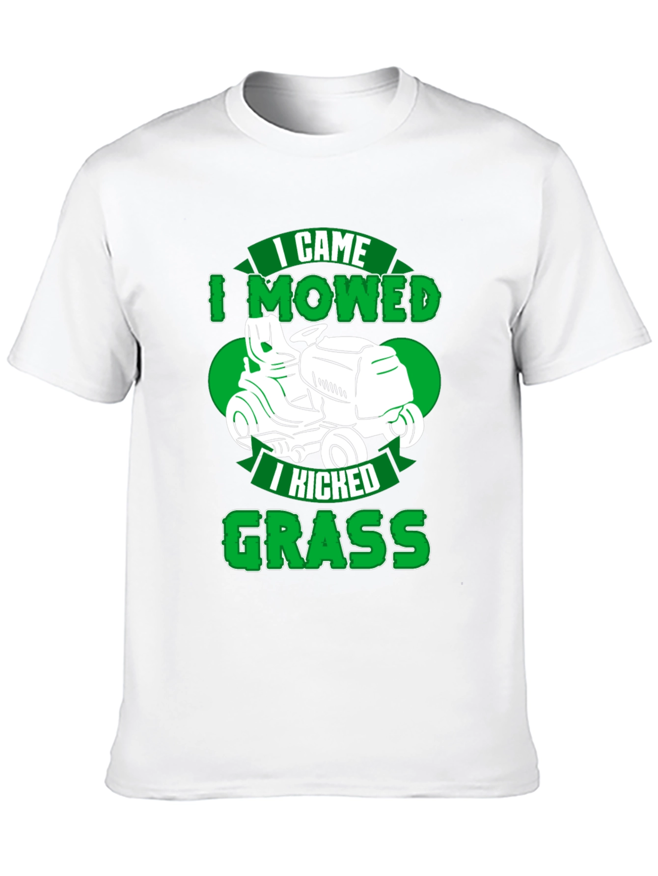 Black Funny Lawn Mowing T-Shirt - I Came, I Mowed, I Kicked Grass view 10