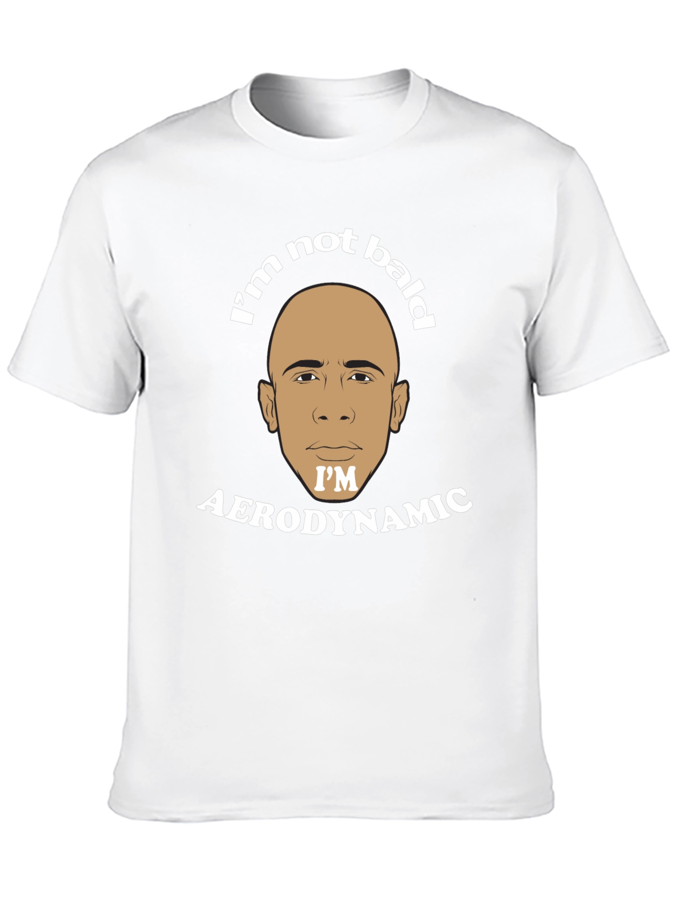Black I'm Not Bald I'm Aerodynamic Graphic T-Shirt view 10