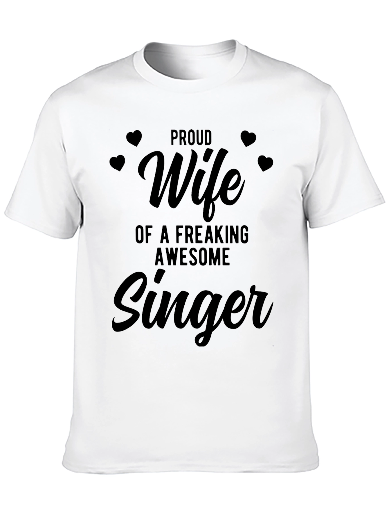Black Proud Wife of Singer T-Shirt view 10