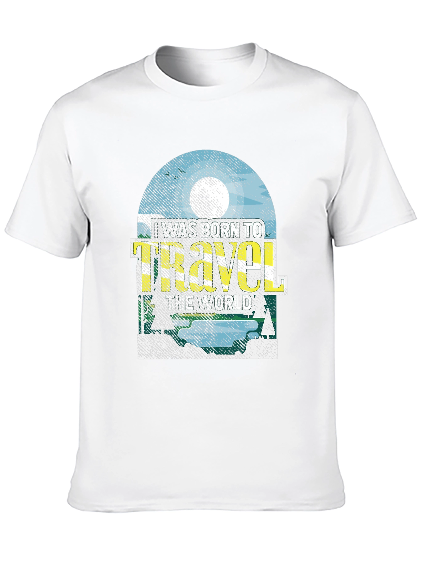 Black Born to Travel Worlds T-Shirt view 10