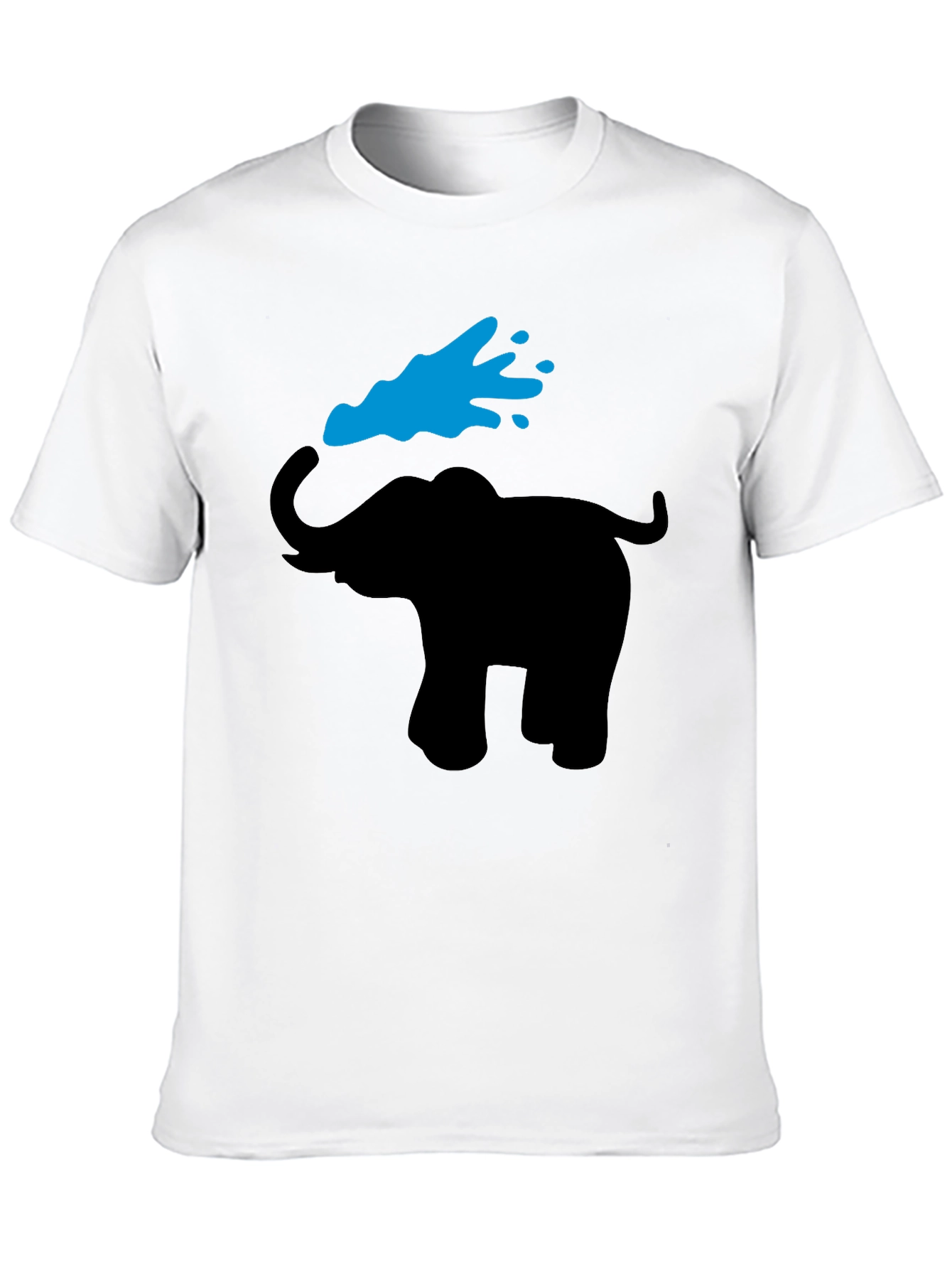 Black Elephant Graphic Tee - Black Cotton T-Shirt view 10