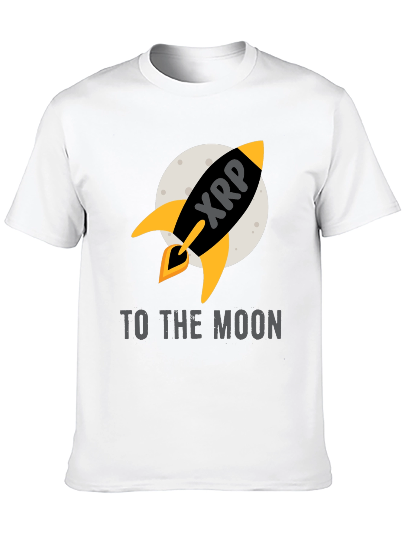 Black XRP Rocket to the Moon T-Shirt view 10