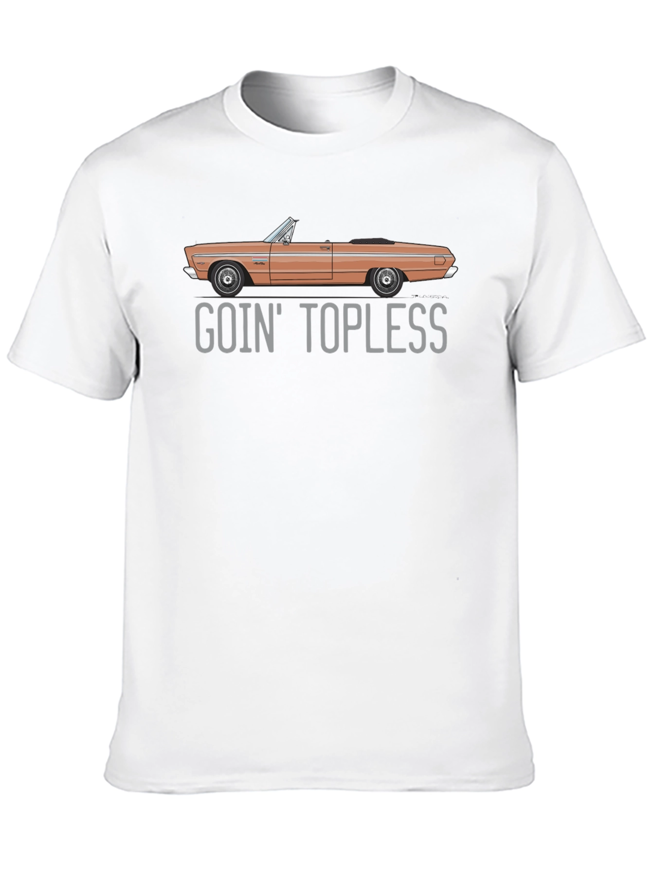 Black Goin' Topless Car Graphic Black T-Shirt view 10
