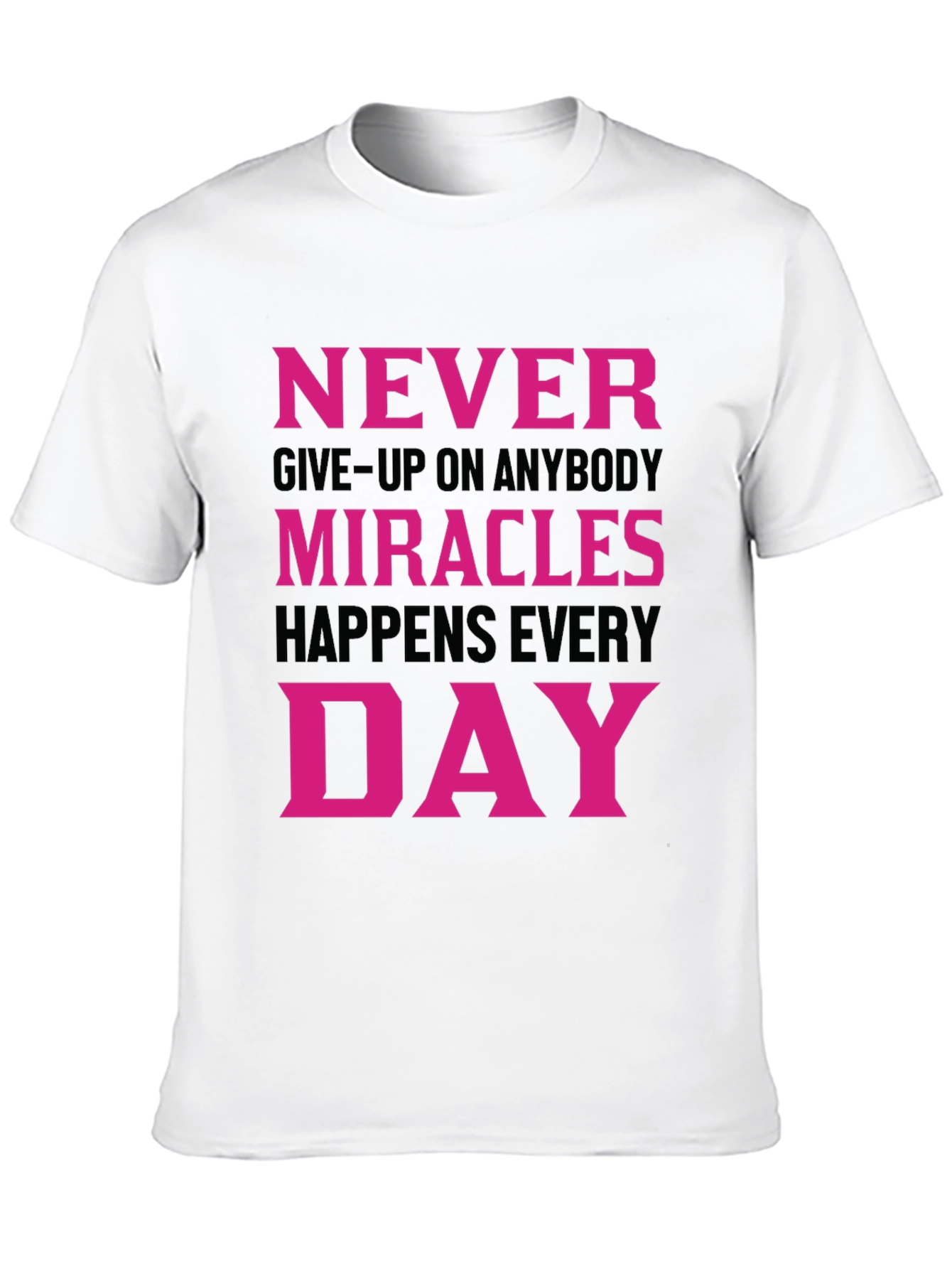 Black Inspirational Miracles Happen Everyday T-Shirt view 10