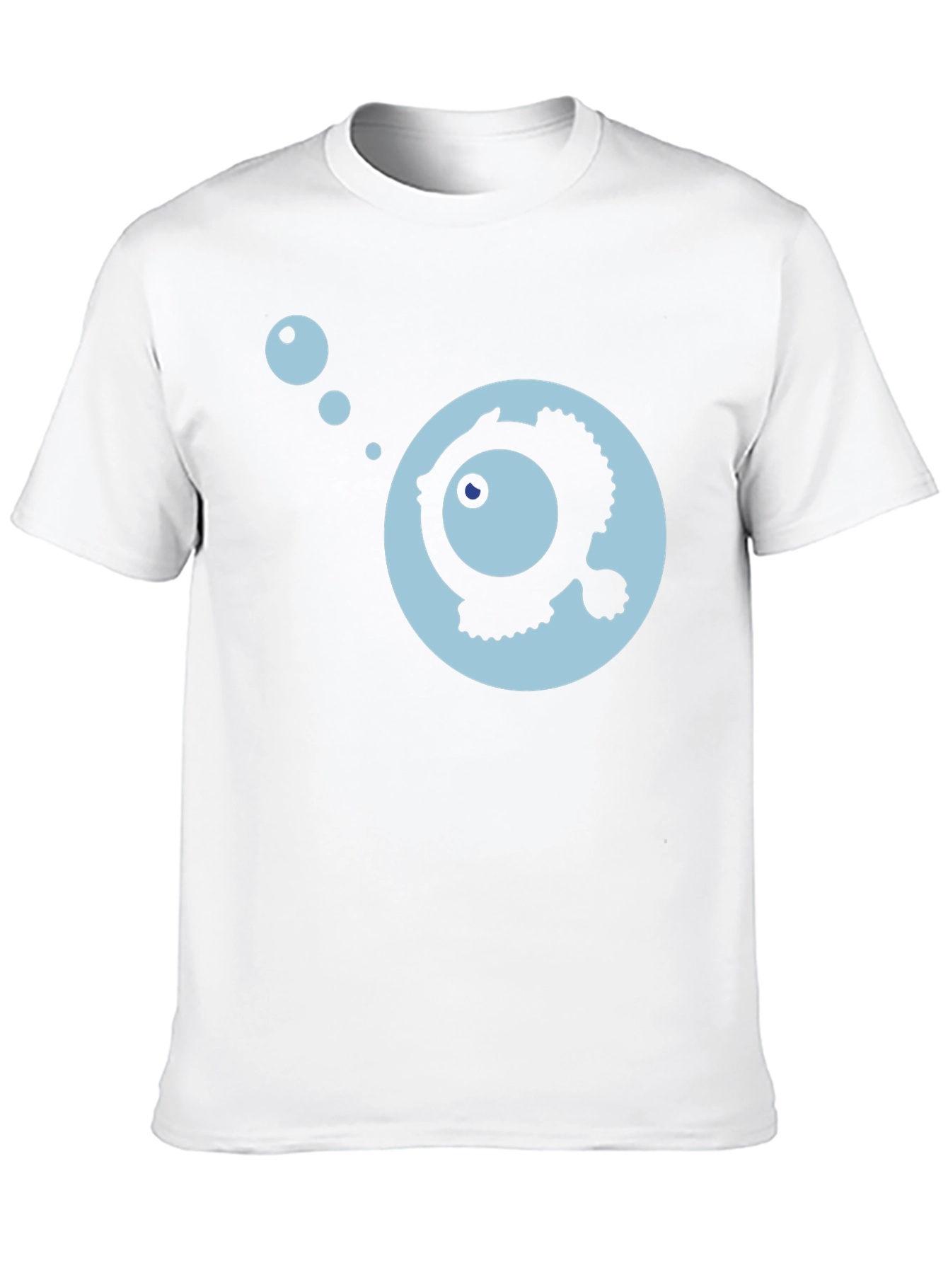 Black Cartoon Fish Graphic Black T-Shirt view 10