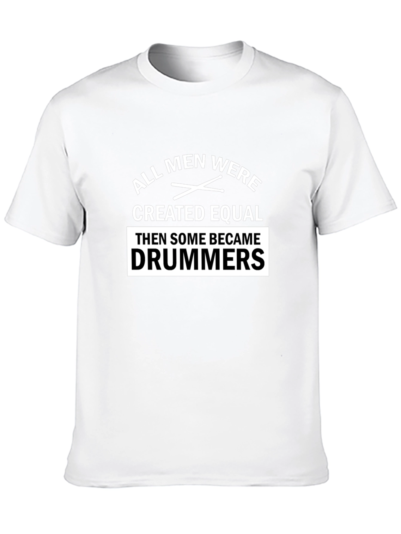 Black All Men Created Equal Drummers T-Shirt view 10