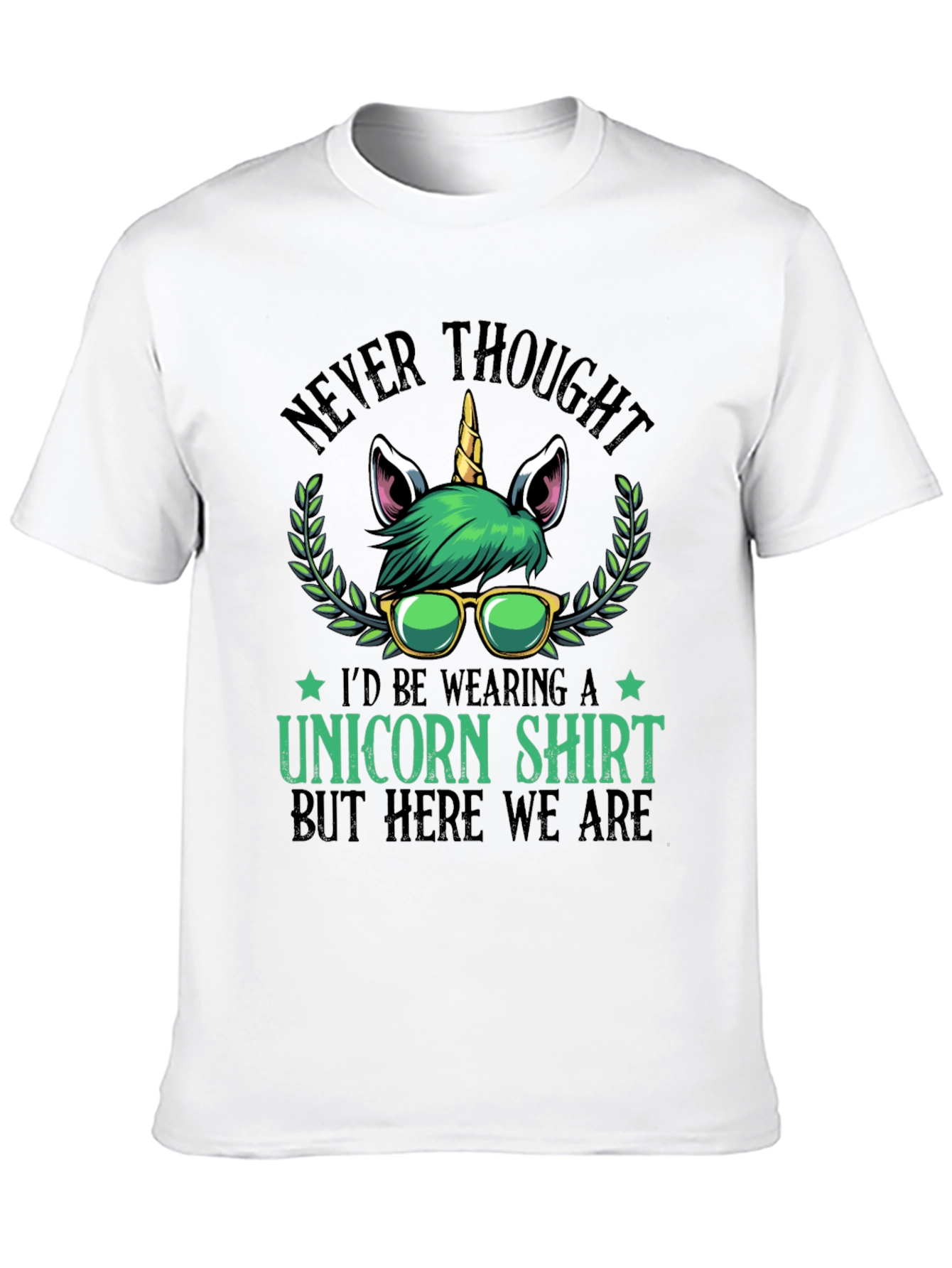 Black Never Thought Unicorn Shirt view 10