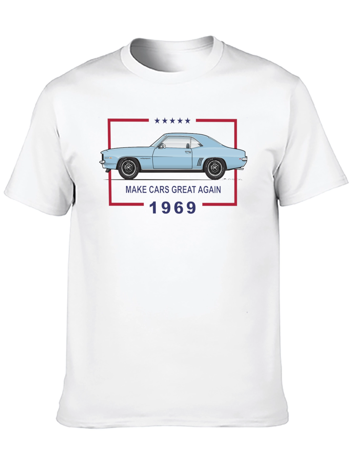 Black Make Cars Great Again 1969 Black T-Shirt view 10