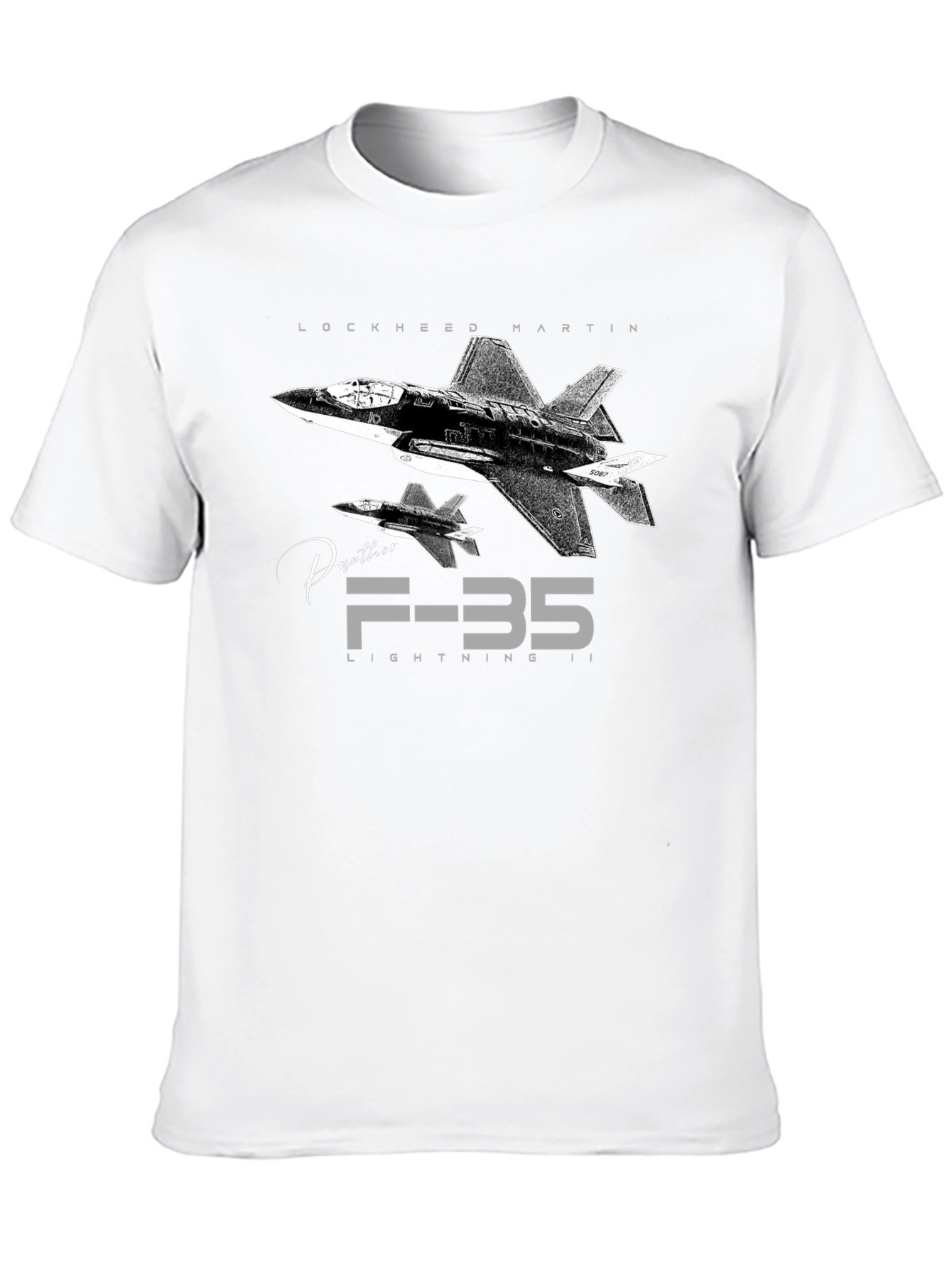 Black F-35 Lightning II T-Shirt - Lockheed Martin Jet Fighter Tee view 10