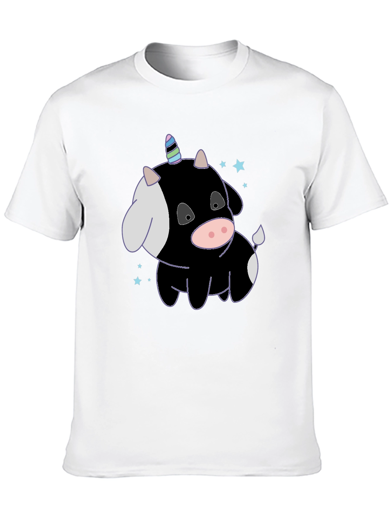Black Unicorn Cow T-Shirt - Whimsical & Fun! view 10