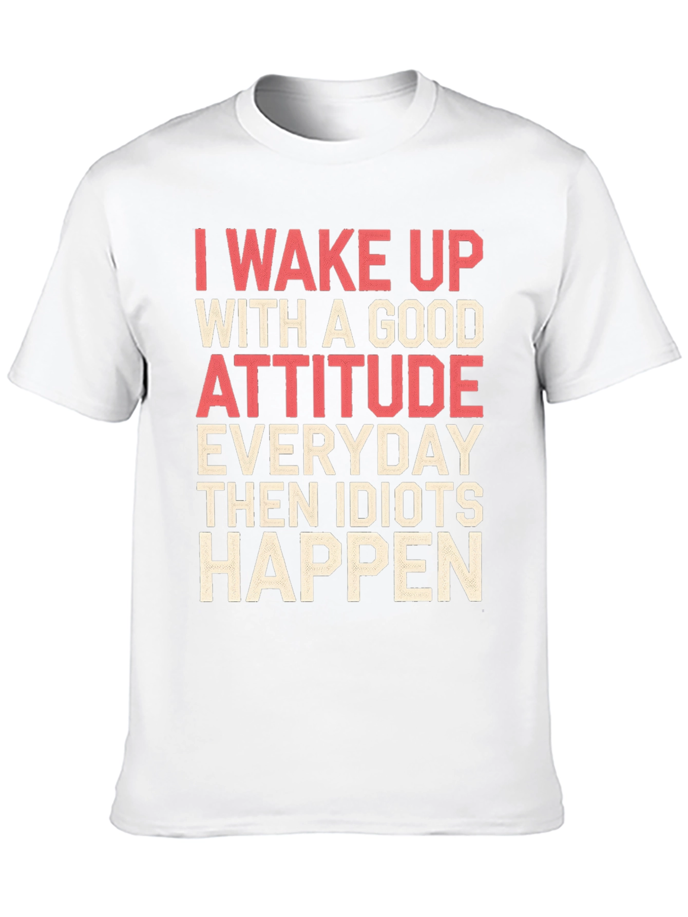 Black Funny Attitude T-Shirt - I Wake Up With A Good Attitude view 10