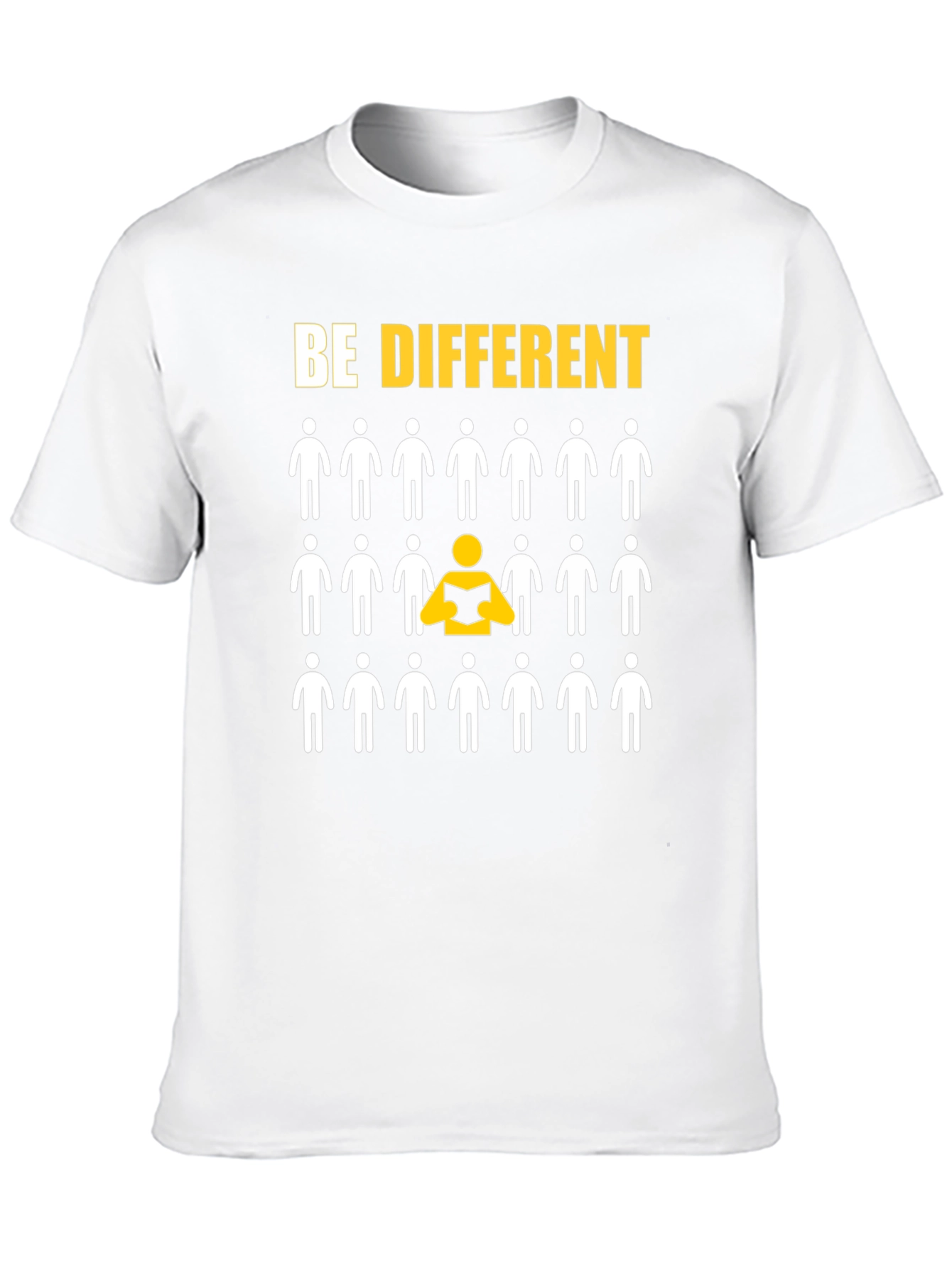 Black Be Different Graphic Tee - Unisex Crew Neck T-Shirt view 10