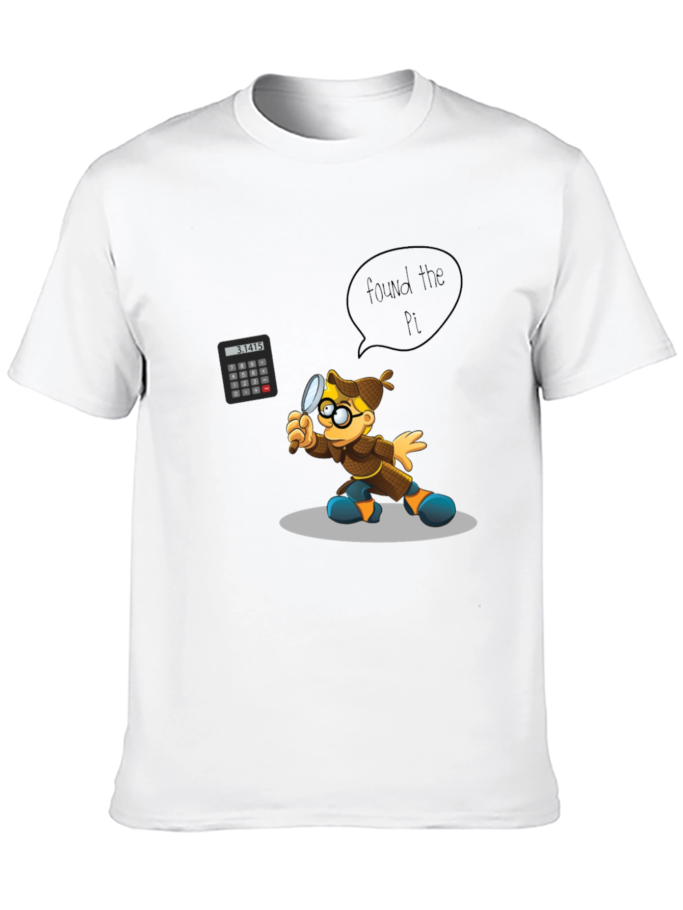 Black Found the Pi T-Shirt - Math Detective Design view 10