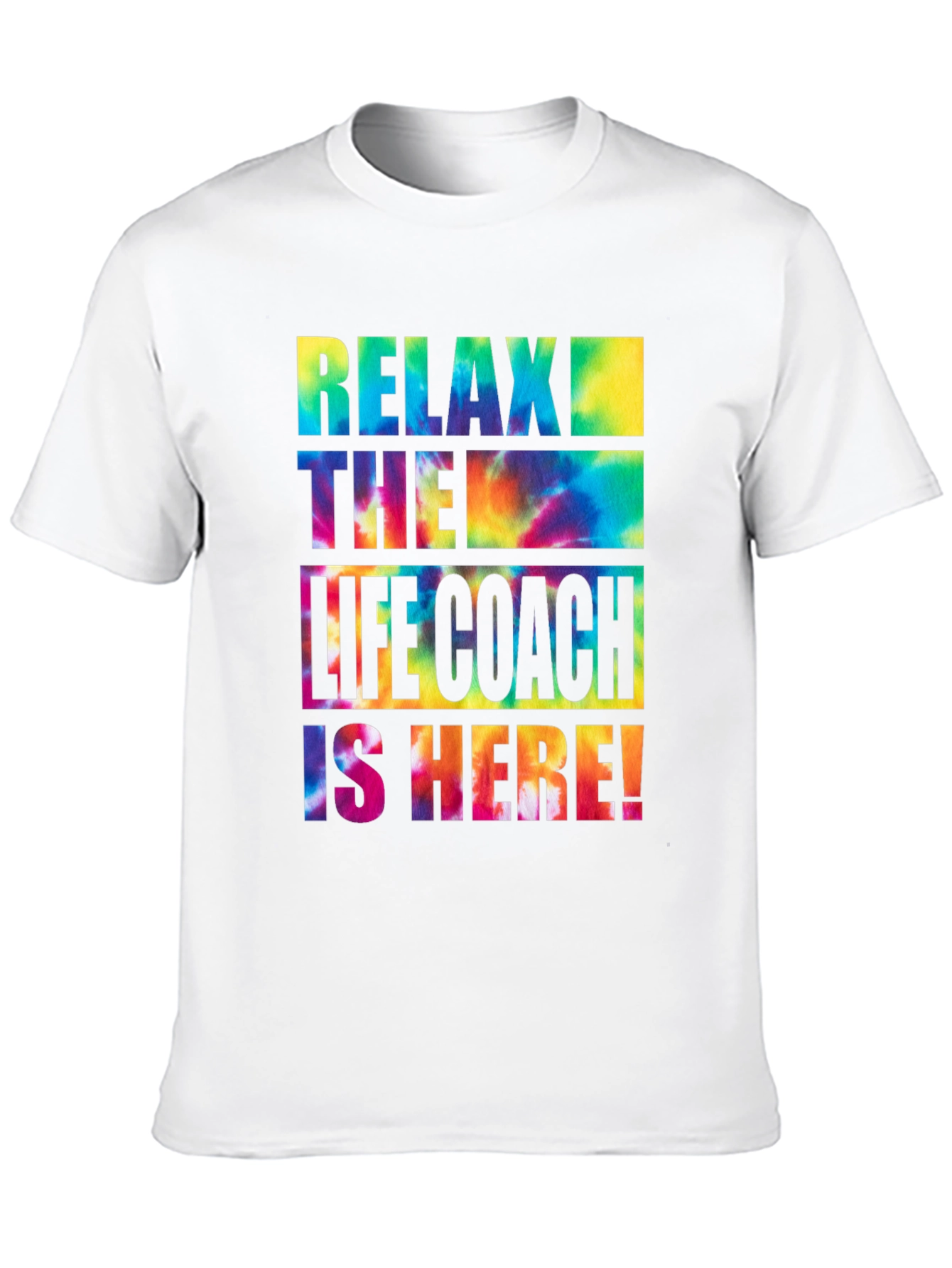 Black Relax Life Coach T-Shirt - Tie Dye Style view 10