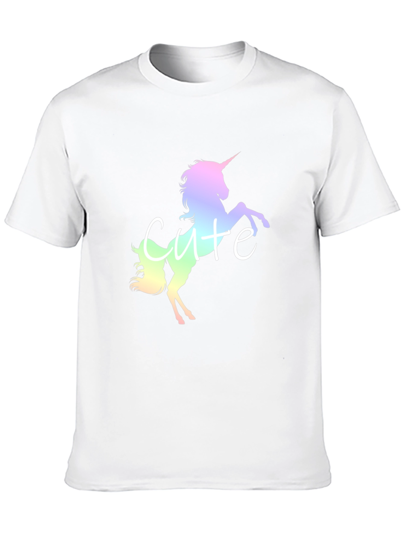 Black Cute Unicorn Graphic Tee - Black Cotton Blend Shirt view 10
