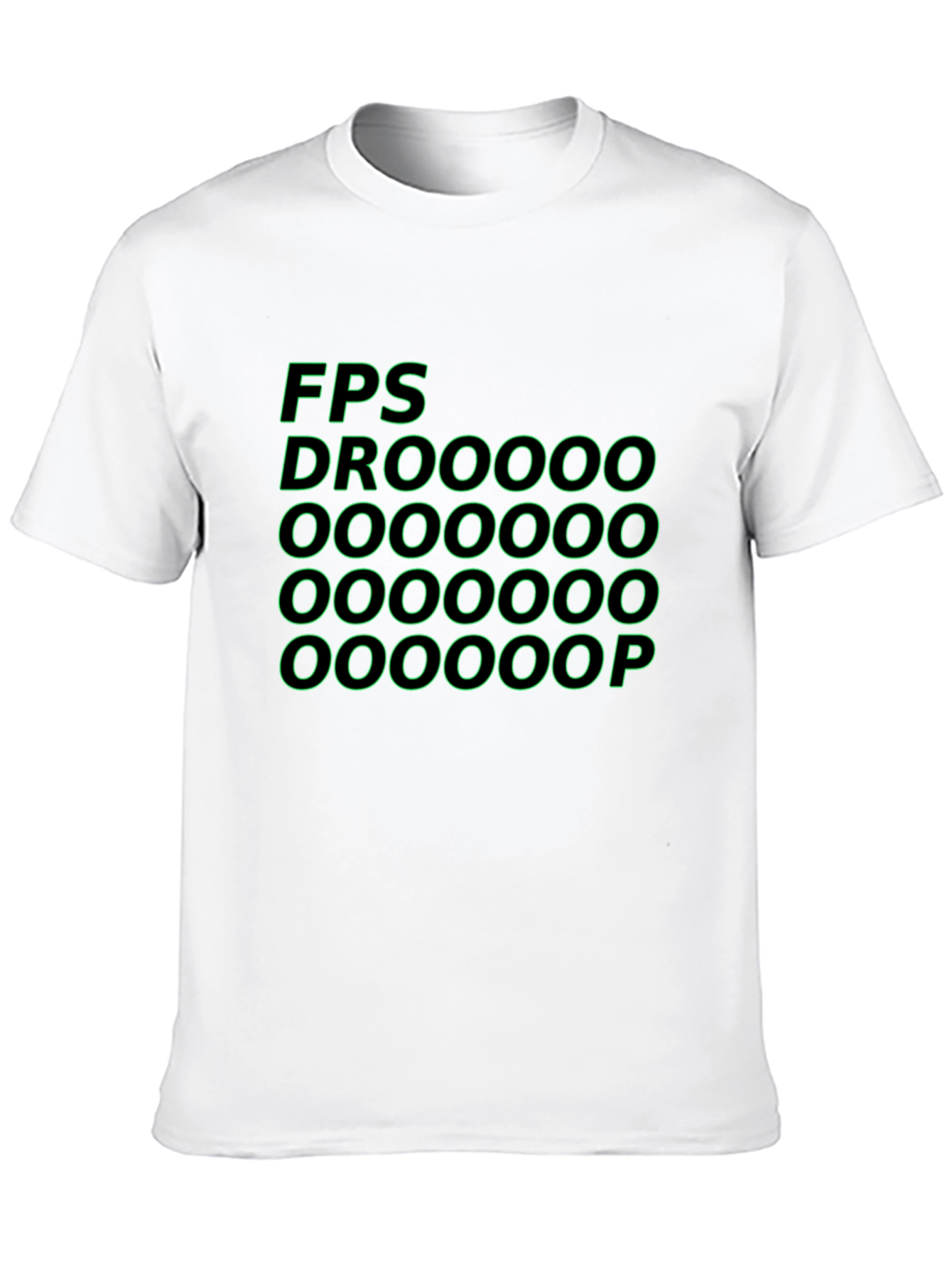 Black FPS Droooop Black Graphic T-Shirt view 10