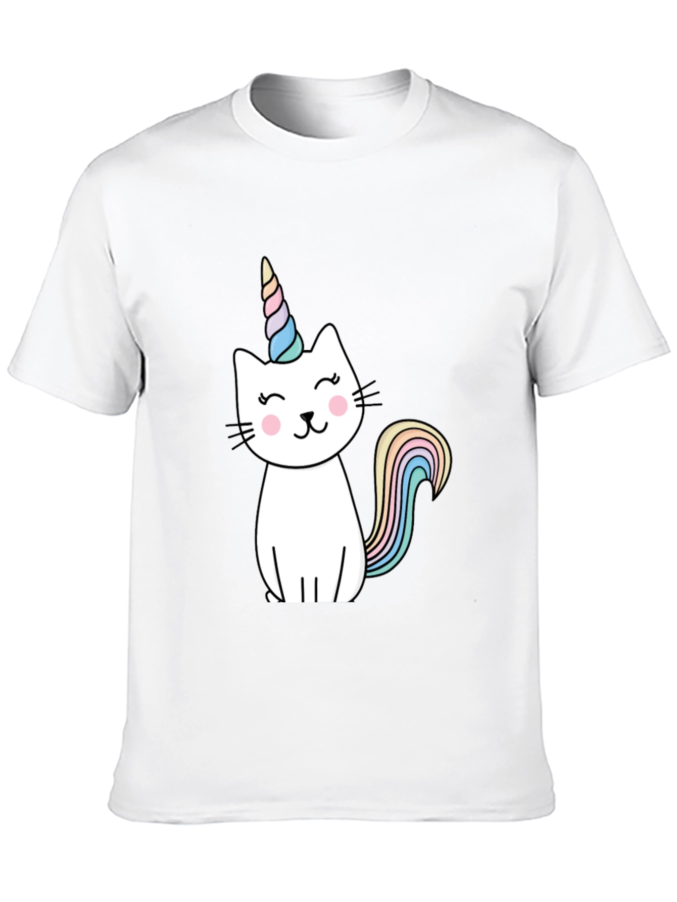 Black Unicat T-Shirt - Black, Cotton Blend, Cute Design view 10